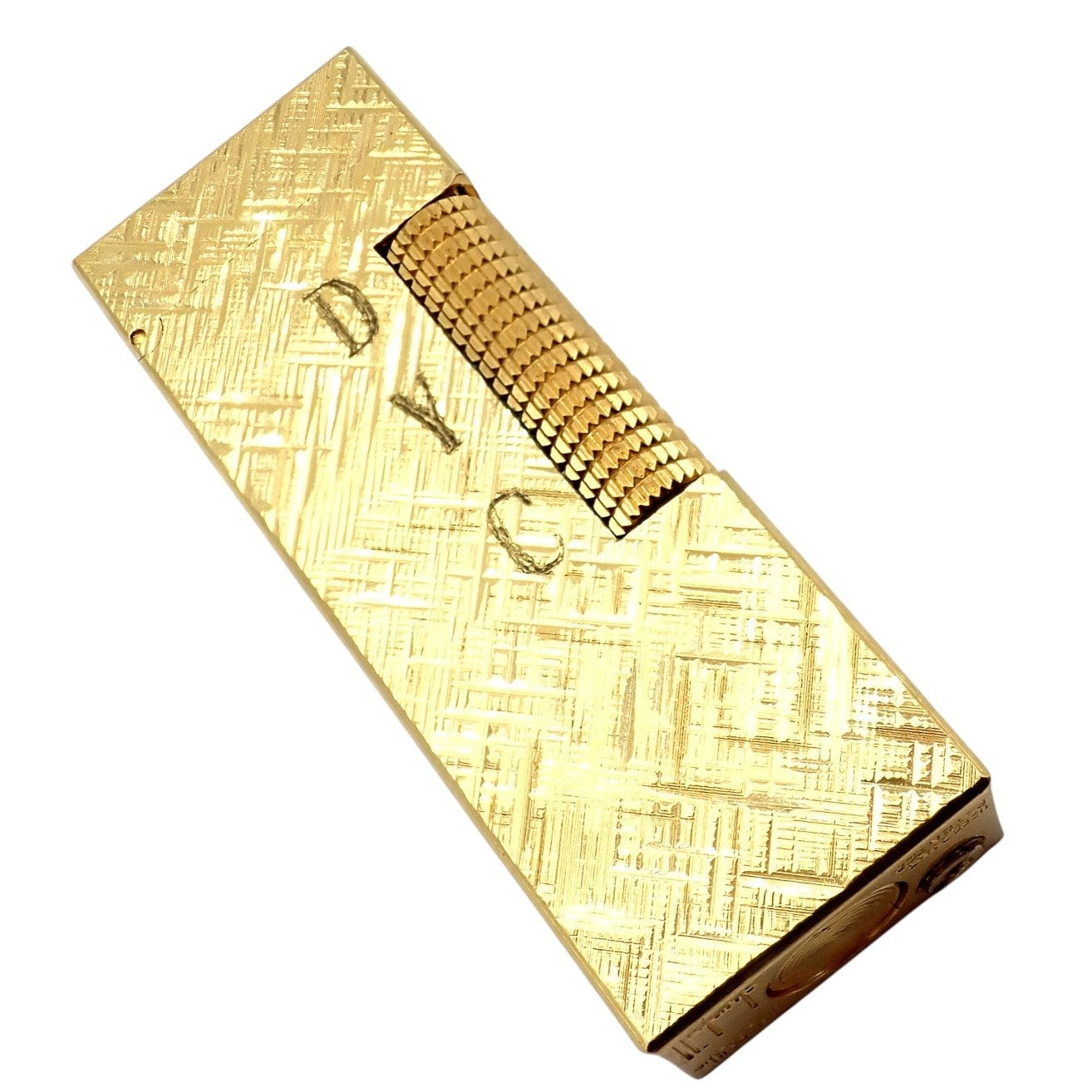 Dunhill Collectibles:Tobacciana:Lighters:Dunhill Vintage Dunhill Gold Plated Rollagas Lighter 1970's Monogrammed