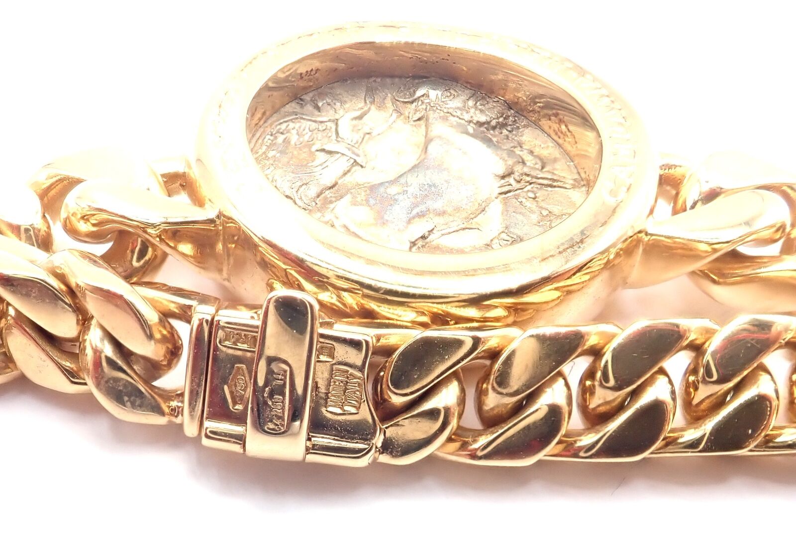 Rare! Bvlgari Bulgari 18k Yellow Gold Antique Coin Monete Link Necklace | Fortrove