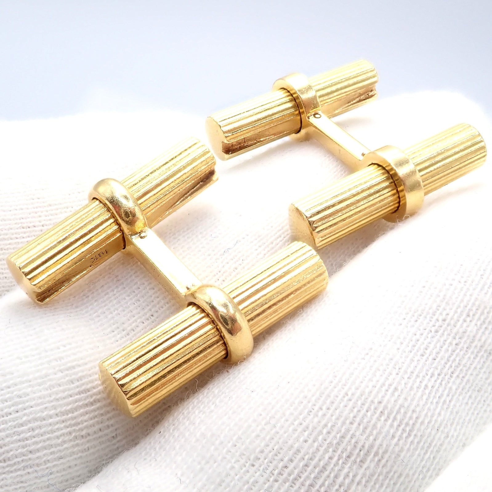 Van Cleef & Arpels Jewelry & Watches:Men's Jewelry:Cufflinks Vintage! Authentic Van Cleef & Arpels 18k Yellow Gold Bar Cufflinks
