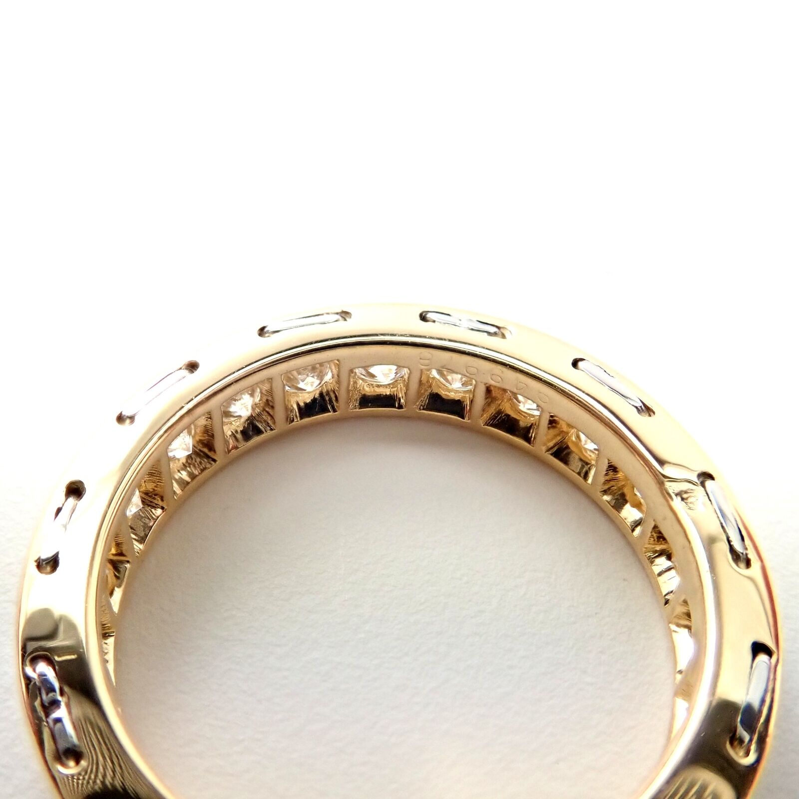 Authentic Vintage Cartier Stitches 18k Gold Diamond Eternity Band Ring Size 5 | Fortrove