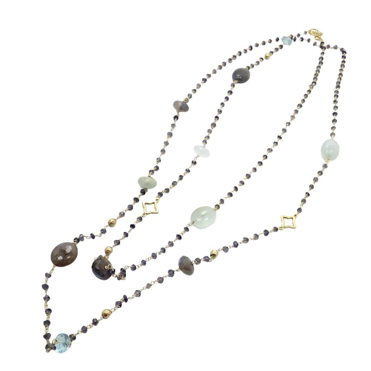 David Yurman Jewelry & Watches:Fine Jewelry:Necklaces & Pendants David Yurman Quatrefoil 18k Yellow Gold 46" Long Chain Bead Toggle Necklace