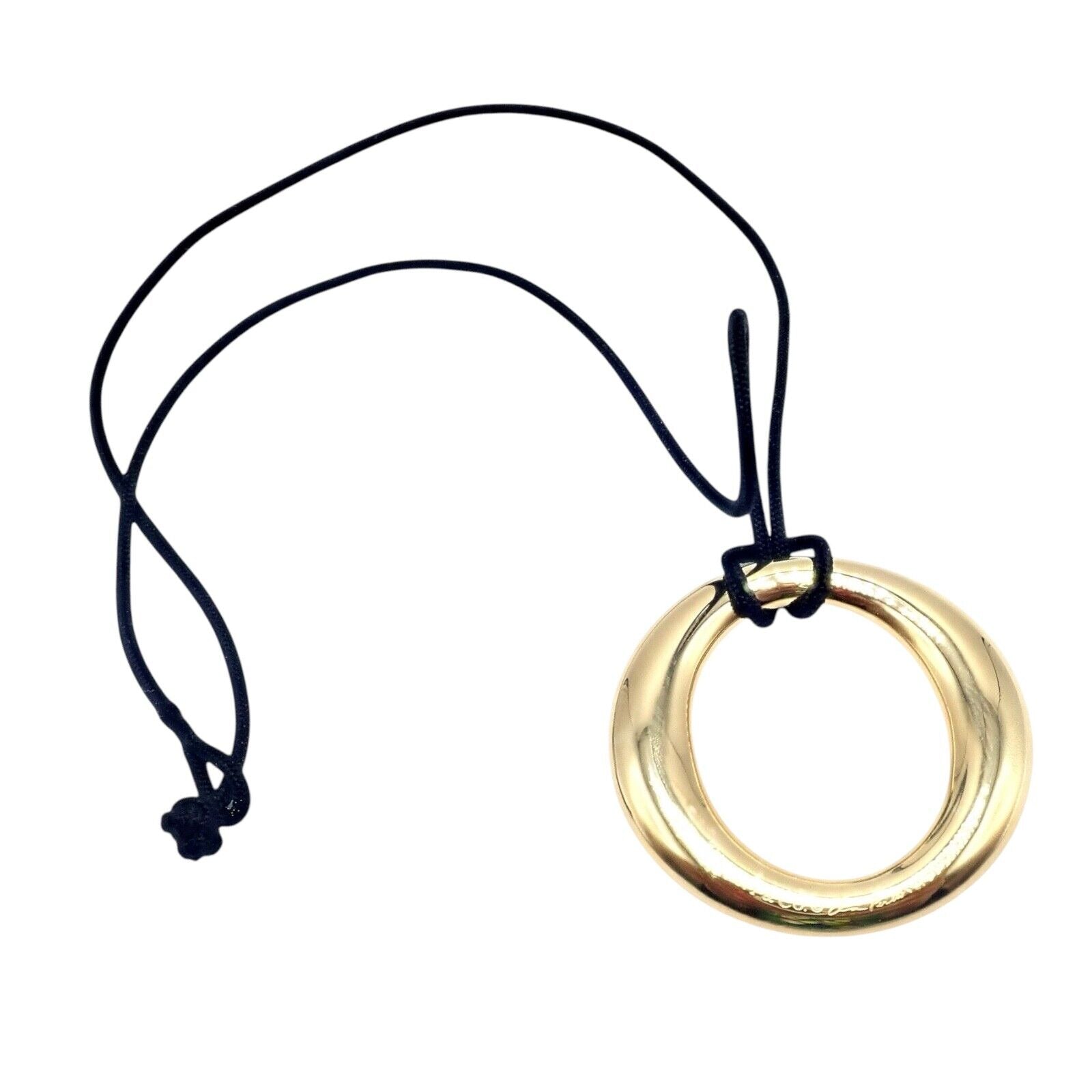 Tiffany & Co 18k Yellow Gold Elsa Peretti Medium 35mm Sevillana Necklace | Fortrove