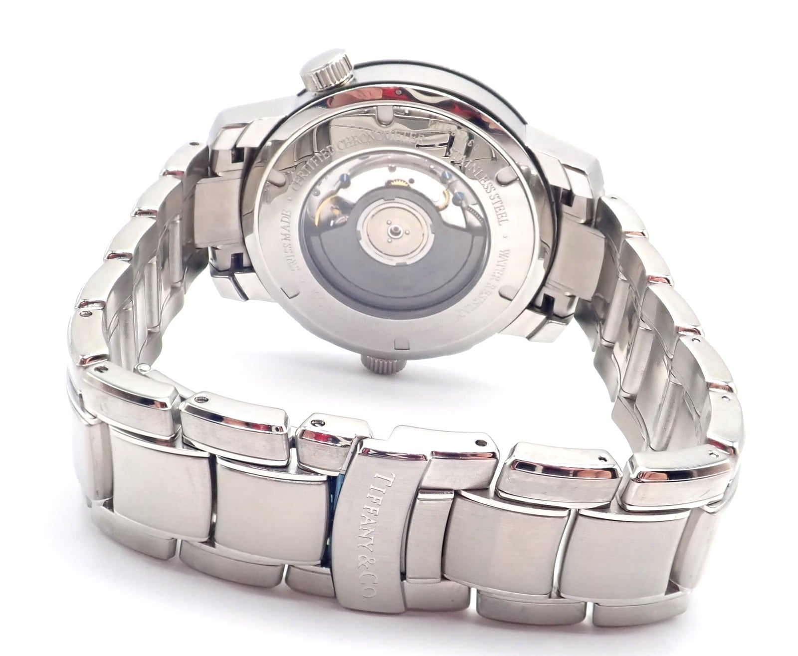 Tiffany & Co Jewelry & Watches:Watches, Parts & Accessories:Watches:Wristwatches Authentic! Tiffany & Co Mark T-57 Stainless Steel Chronograph Automatic Watch