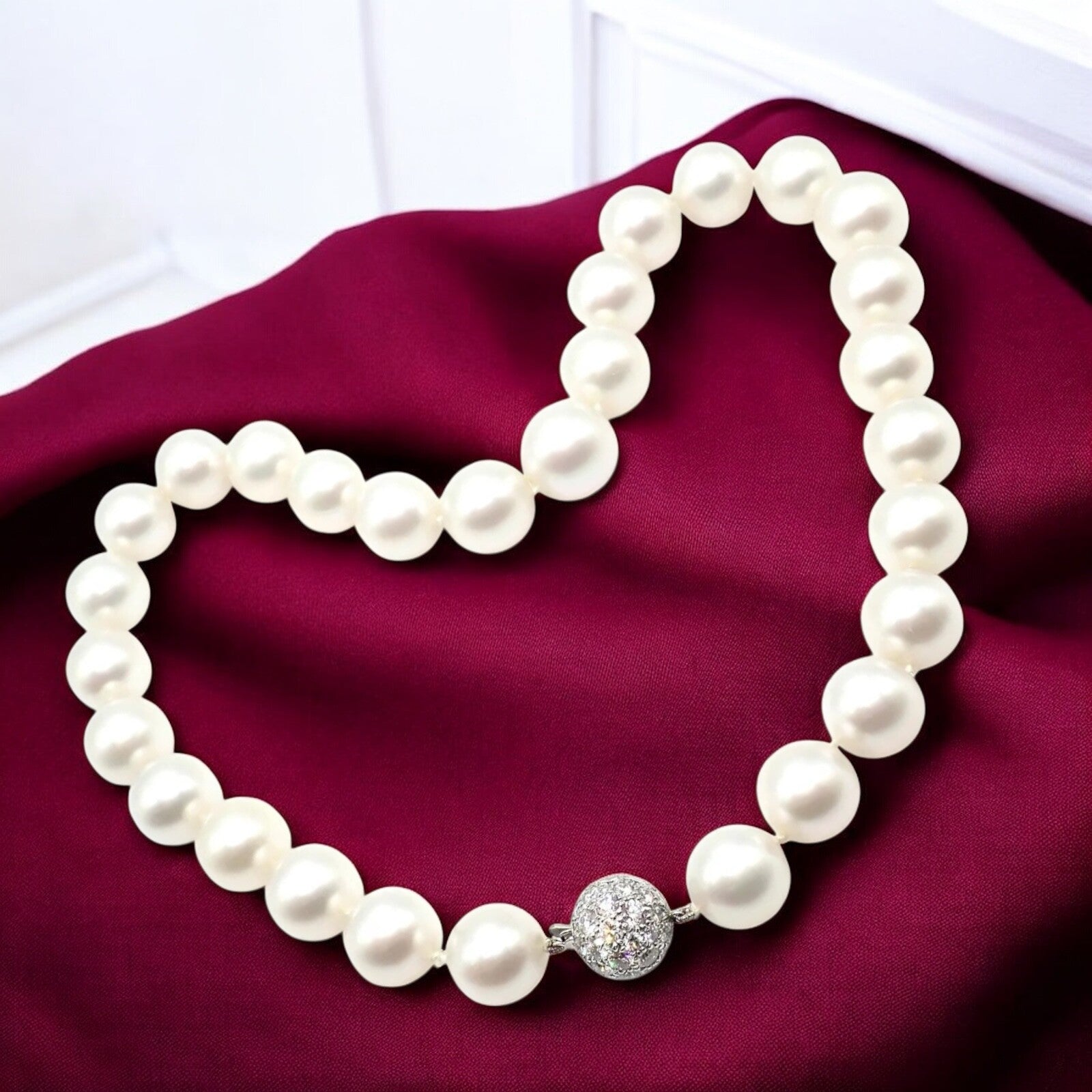 Authentic! Tiffany & Co Platinum Diamond South Sea Large Pearl Necklace Paper | Fortrove