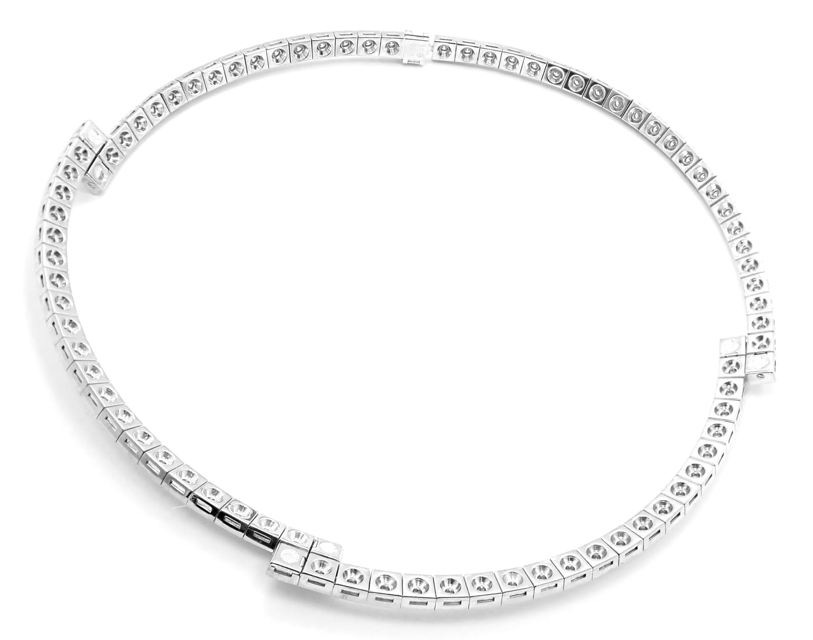 Cartier Jewelry & Watches:Fine Jewelry:Necklaces & Pendants Rare! Authentic Cartier Tectonique 18k White Gold Diamond Tennis Necklace