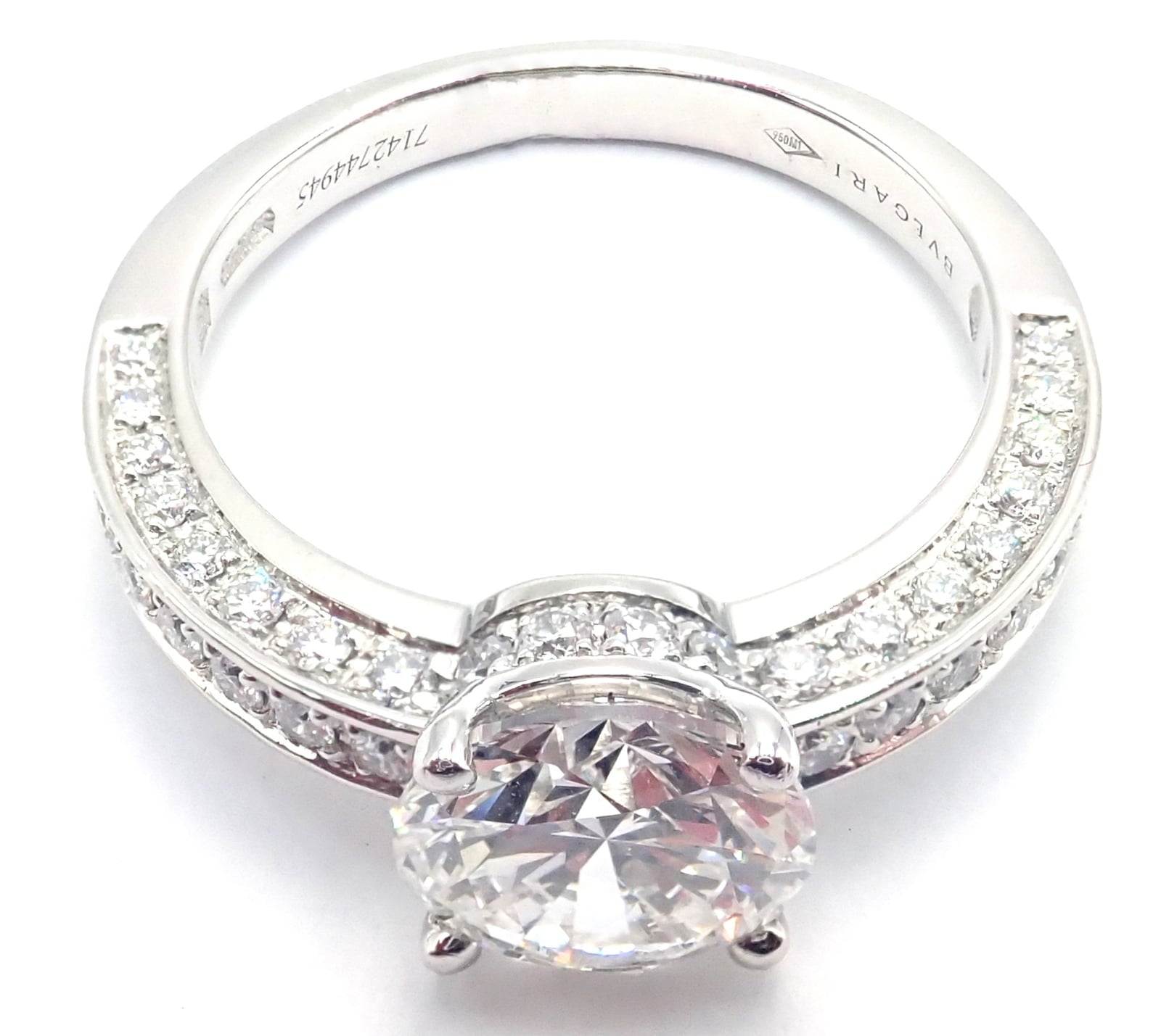 Bvlgari Jewelry & Watches:Fine Jewelry:Rings Authentic! Bulgari Bvlgari Platinum 4.04ct VS1 F Diamond Engagement Ring GIA