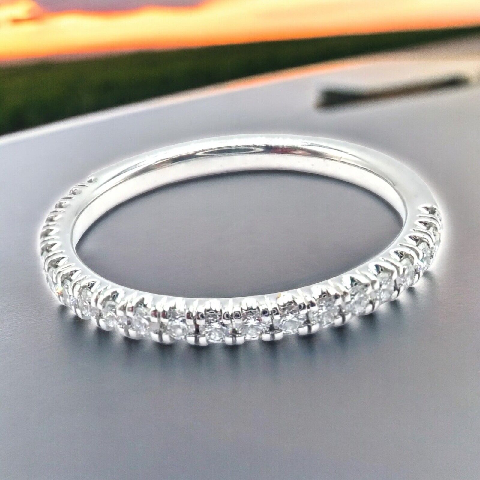 Authentic! Cartier Etincelle Platinum Diamond Band Ring Size 53 US 6 1/4 | Fortrove
