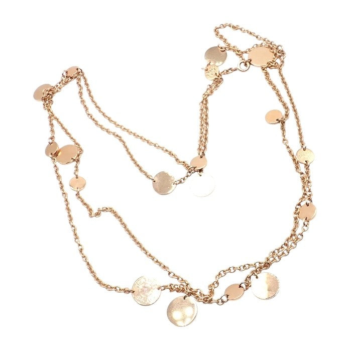 Authentic! Hermes Confetti 18k Rose Gold 42" Long Link Chain Necklace | Fortrove