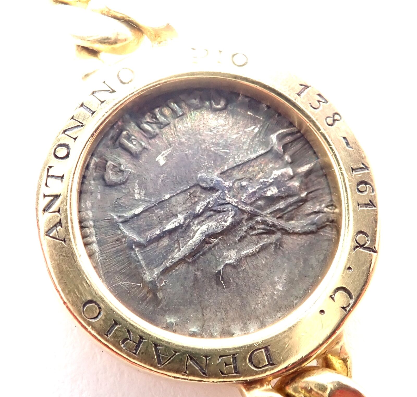 Vintage! Bvlgari Bulgari 18k Yellow Gold 7 Antique Coin Monete Link Necklace | Fortrove