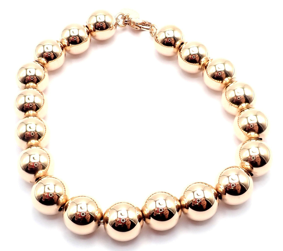 Tiffany & Co. Jewelry & Watches:Fine Jewelry:Bracelets & Charms Authentic! Tiffany & Co 18k Rose Gold Ball Bead Link Bracelet
