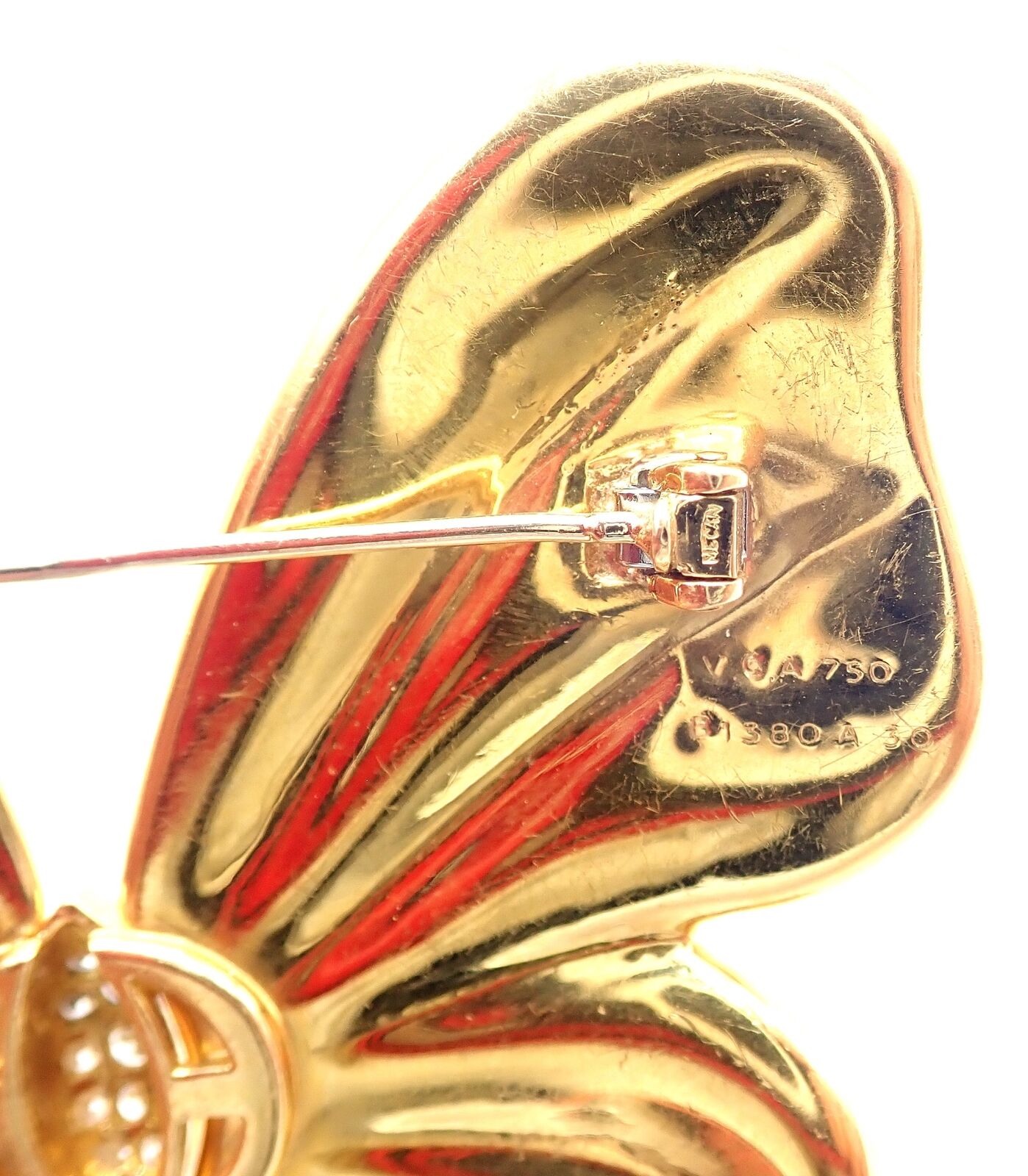 Authentic! Van Cleef & Arpels 18k Yellow Gold Extra Large Butterfly Pin Brooch | Fortrove