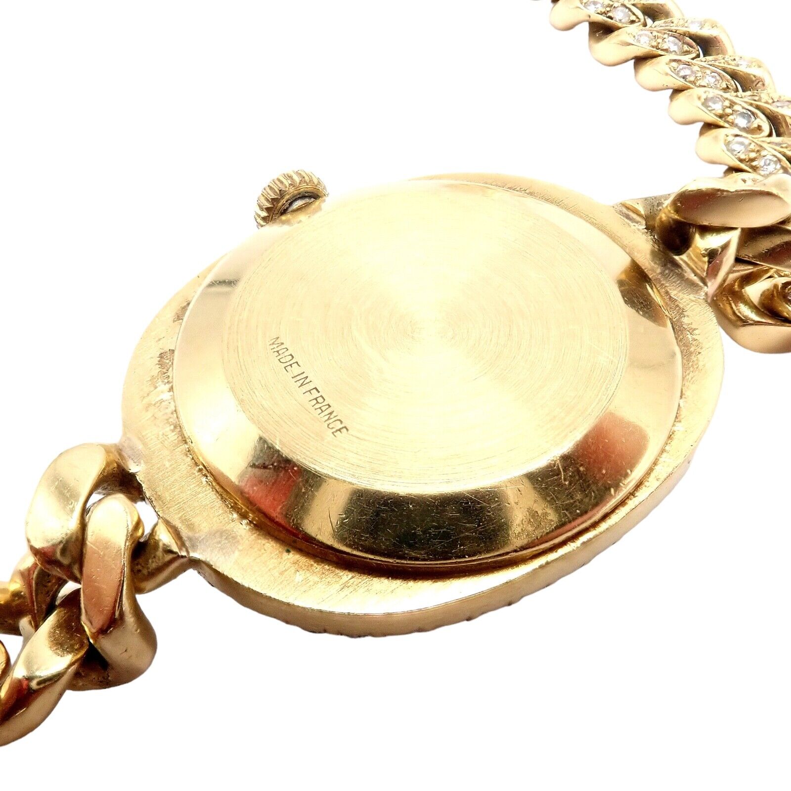 Vintage! Gucci 18k Yellow Gold 3ctw Diamond Manual Wind Ladies Watch | Fortrove