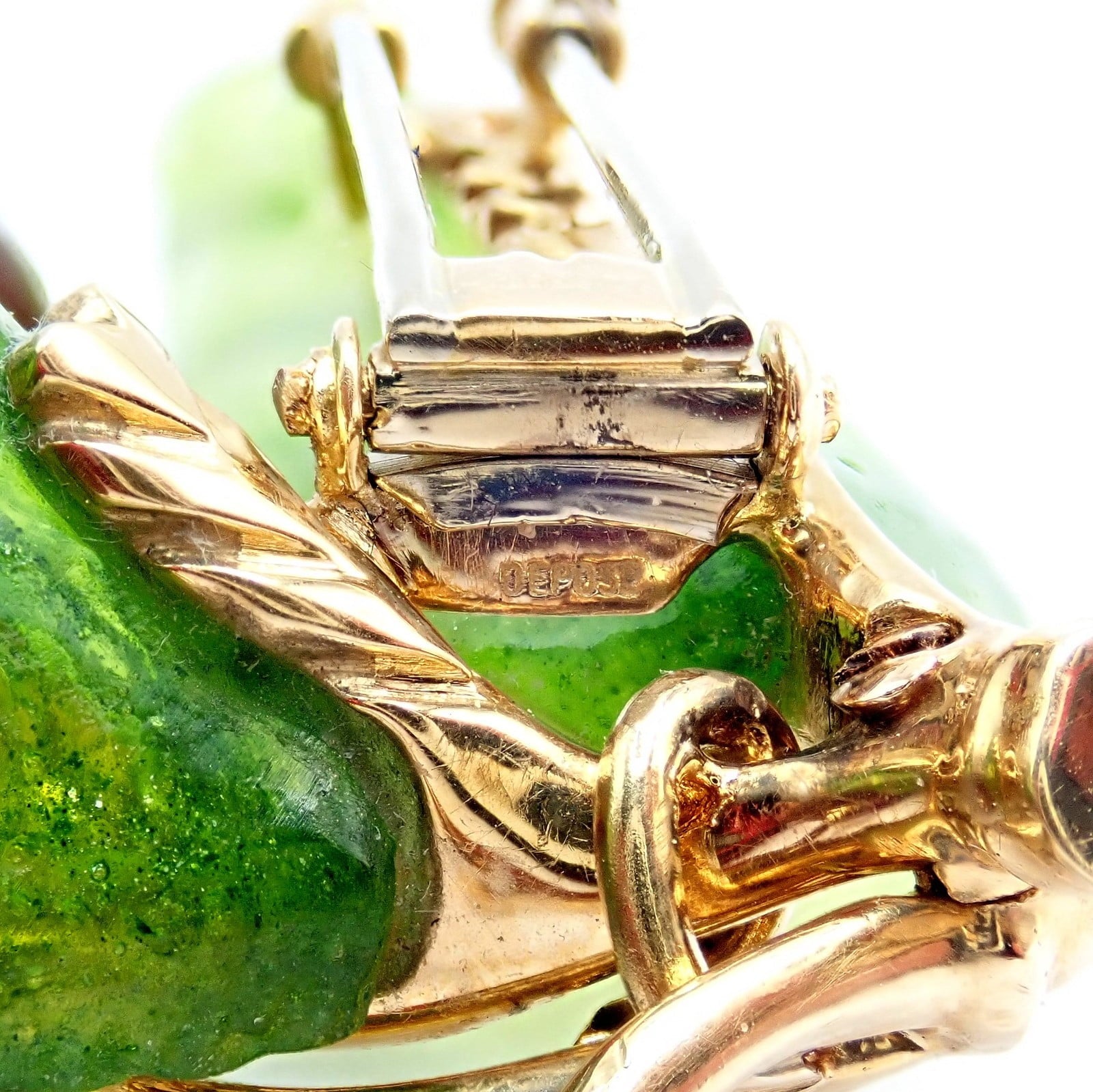 Tiffany & Co. Jewelry & Watches:Fine Jewelry:Brooches & Pins Vintage Tiffany & Co. France 18k Yellow Gold Diamond Plique A Jour Glass Brooch