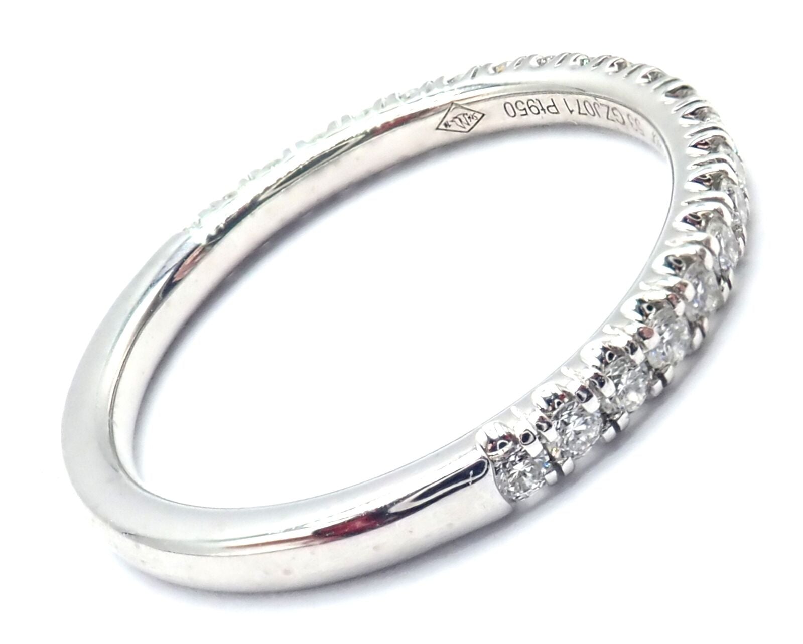 Authentic! Cartier Etincelle Platinum Diamond Band Ring Size 53 US 6 1/4 | Fortrove