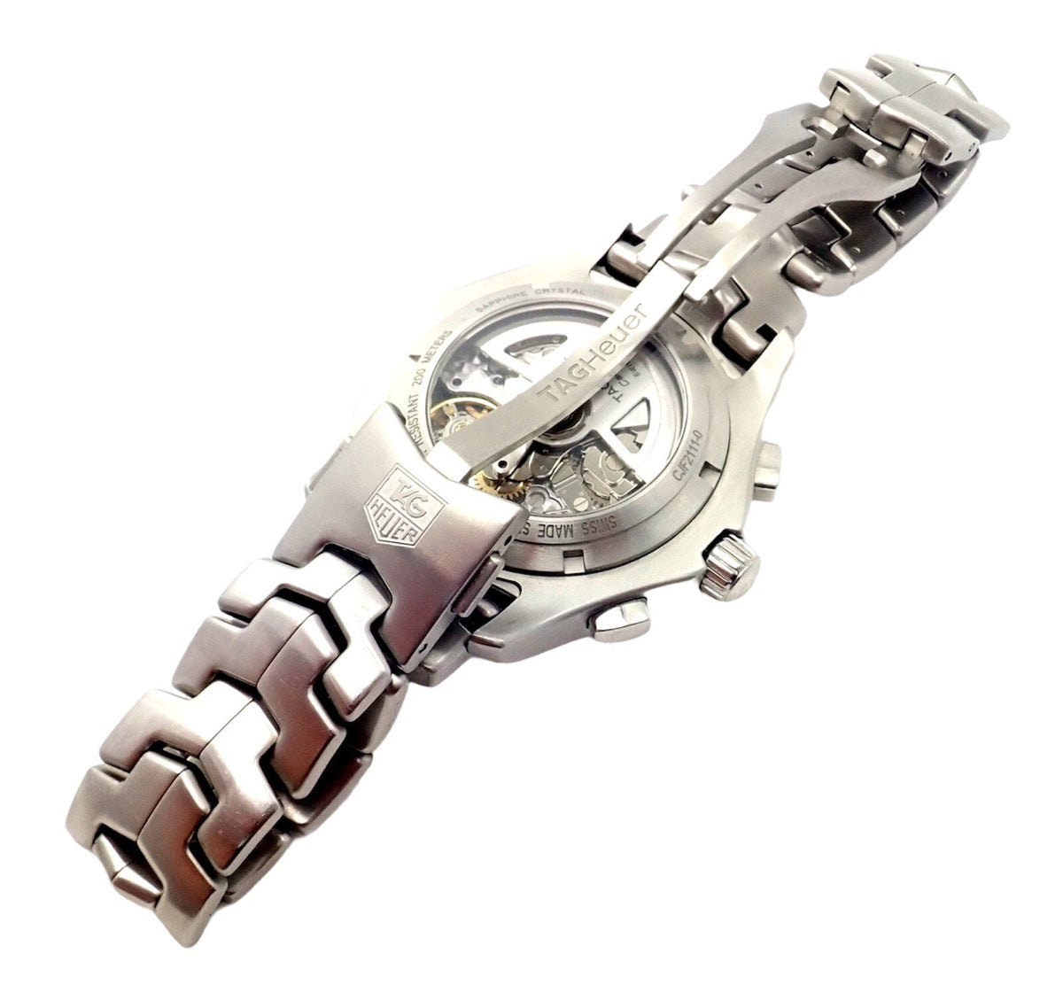 Tag Heuer Jewelry & Watches:Watches, Parts & Accessories:Watches:Wristwatches Authentic Tag Heuer Link Automatic Calibre 16 CJF2111-0 Exhibition Mens Watch