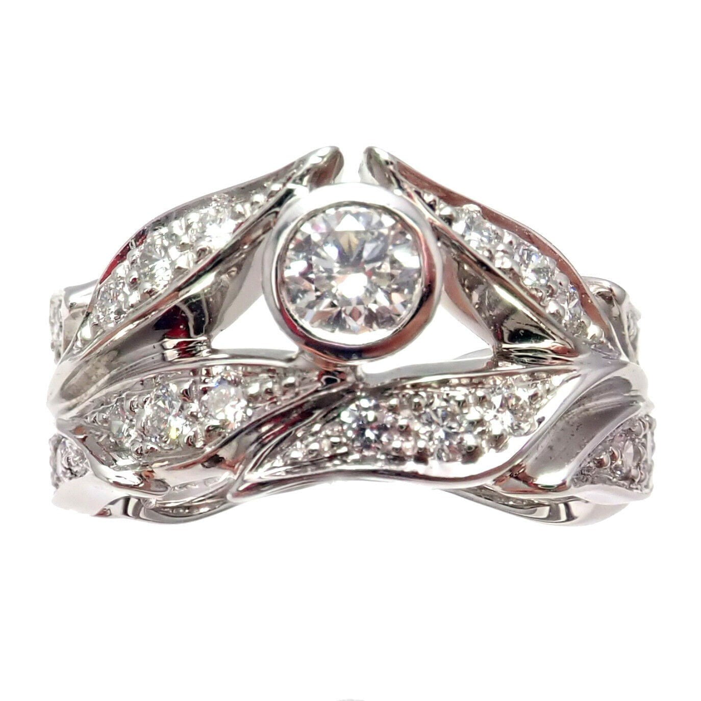 Authentic Carrera Y Carrera 18k Mi Princes Greco Roman Diamond Crown Ring Size 6 | Fortrove