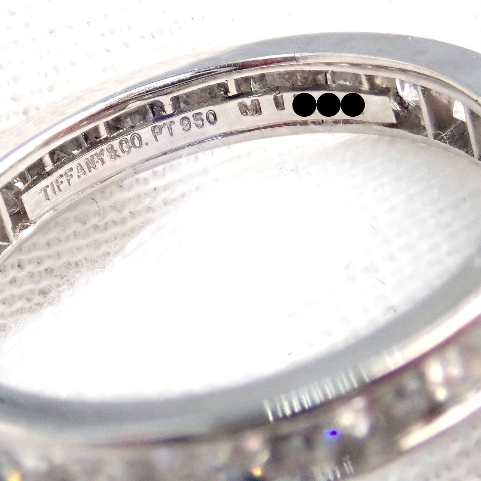 Tiffany & Co Platinum 0.80ct Diamond Full Circle Eternity 3mm Band Ring sz 4.5 | Fortrove