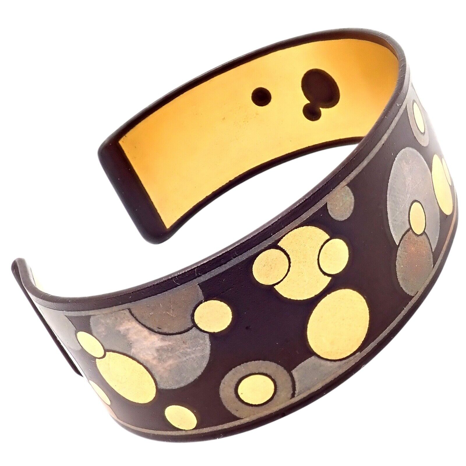 Rare! Vintage Tiffany & Co. Angela Cummings Black Iron 24k Gold Cuff Bracelet | Fortrove