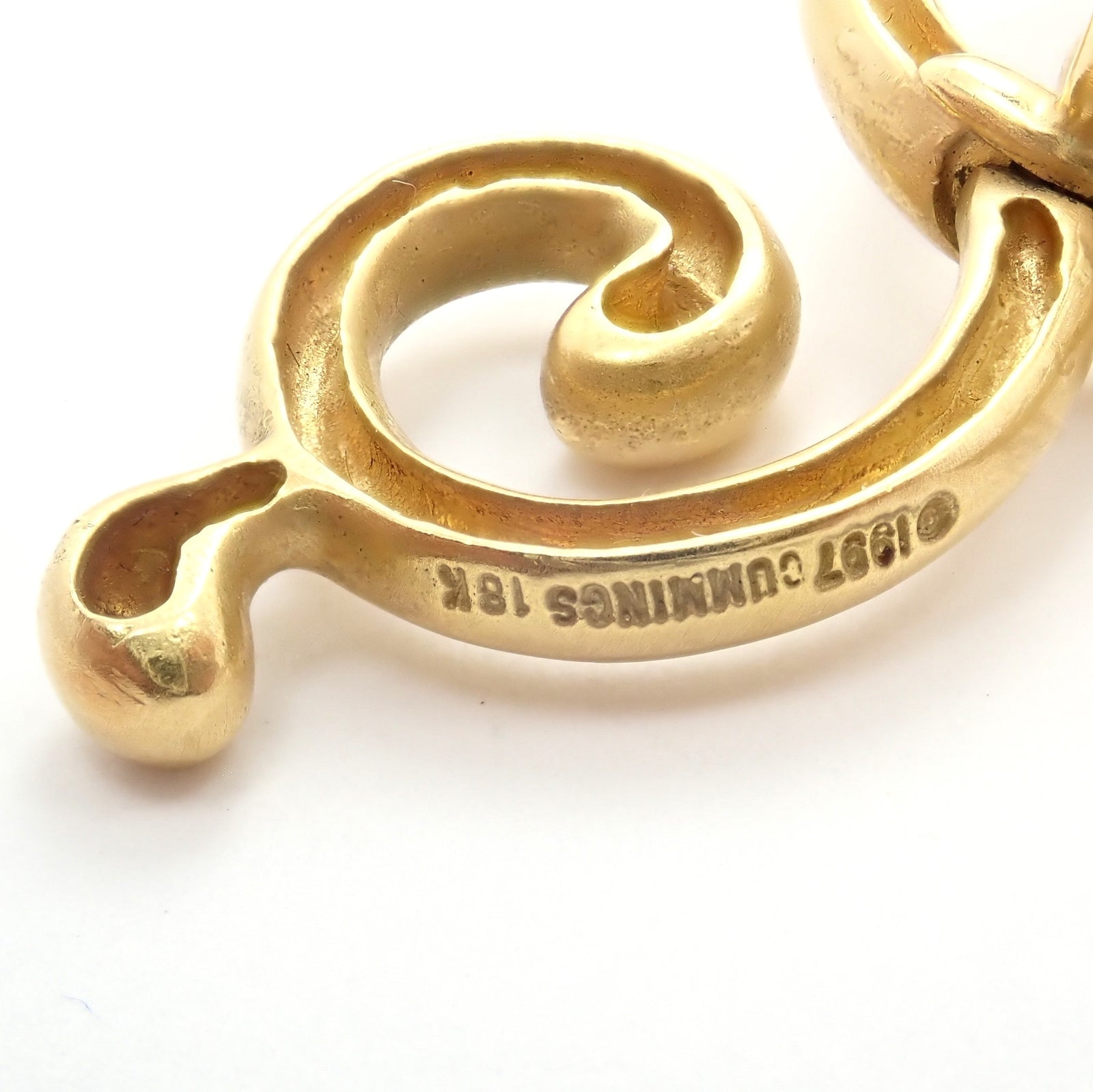 Angela Cummings Jewelry & Watches:Fine Jewelry:Earrings Rare! Authentic Vintage Angela Cummings 18k Yellow Gold Curl Earrings