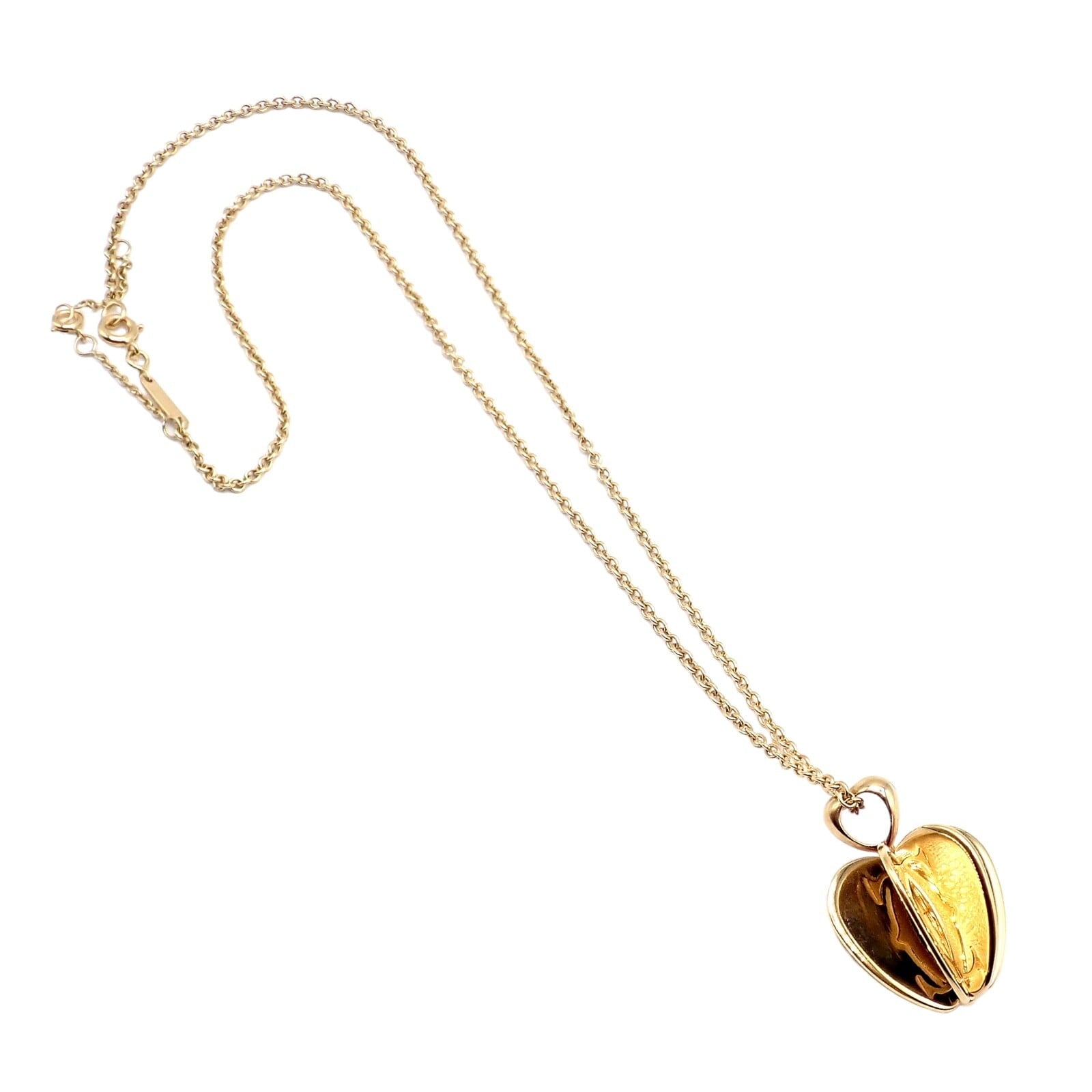 Cartier Jewelry & Watches:Fine Jewelry:Necklaces & Pendants Rare! Cartier 18k Yellow Gold Double C 3D Apple Pendant Chain Necklace