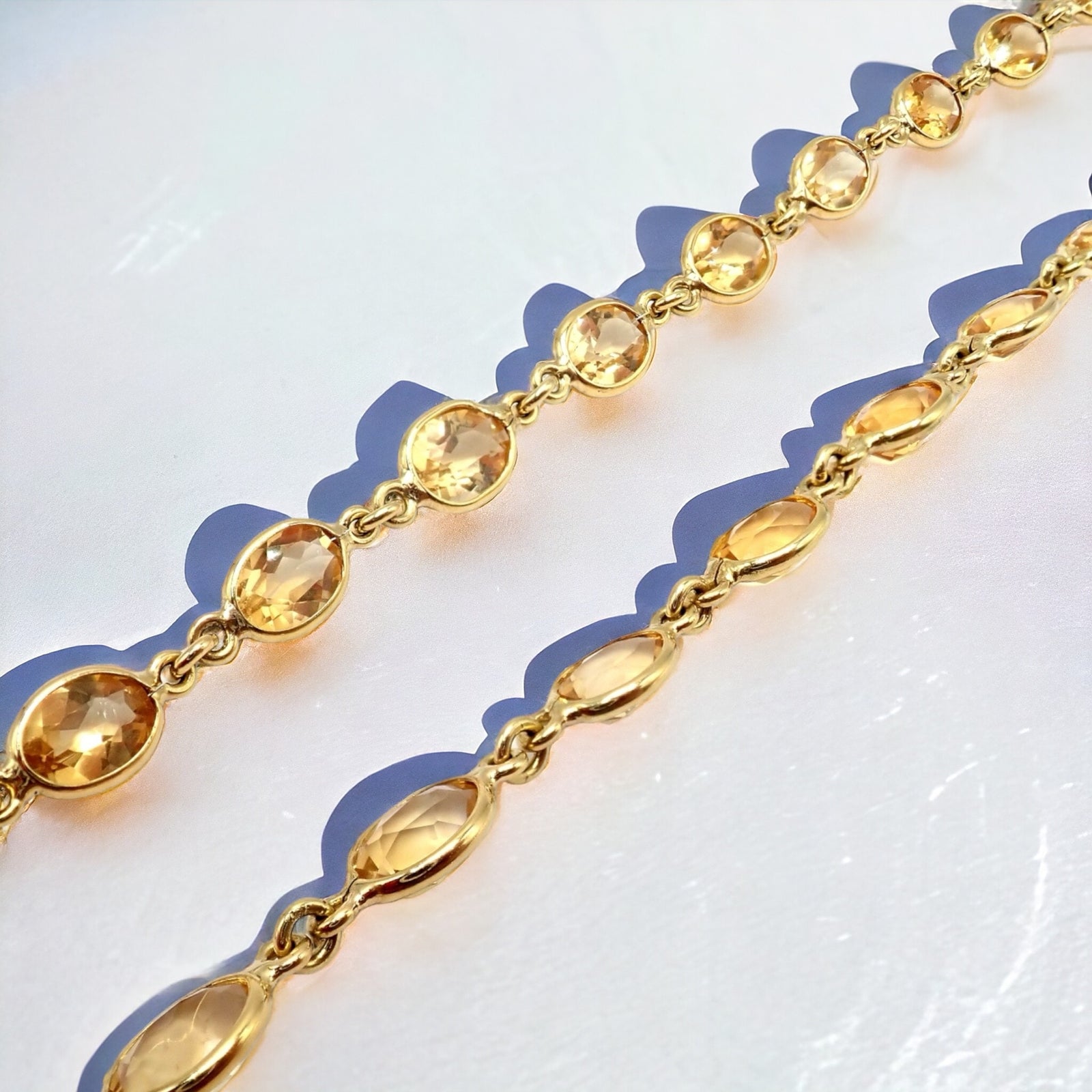 Laura Munder Jewelry & Watches:Fine Jewelry:Necklaces & Pendants Rare! Authentic Laura Munder 18k Yellow Gold Citrine Long 24" Necklace