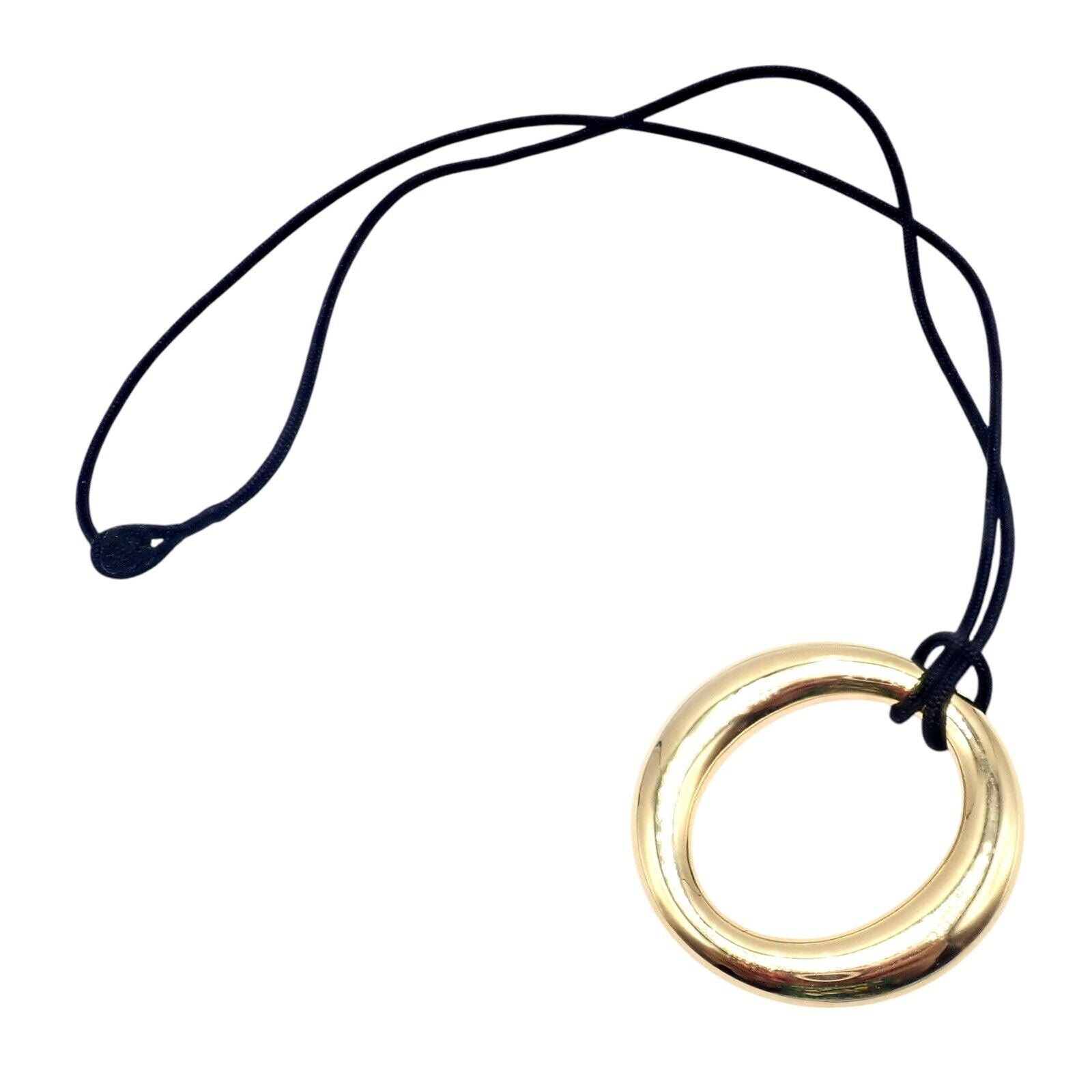 Tiffany & Co 18k Yellow Gold Elsa Peretti Medium 35mm Sevillana Necklace | Fortrove