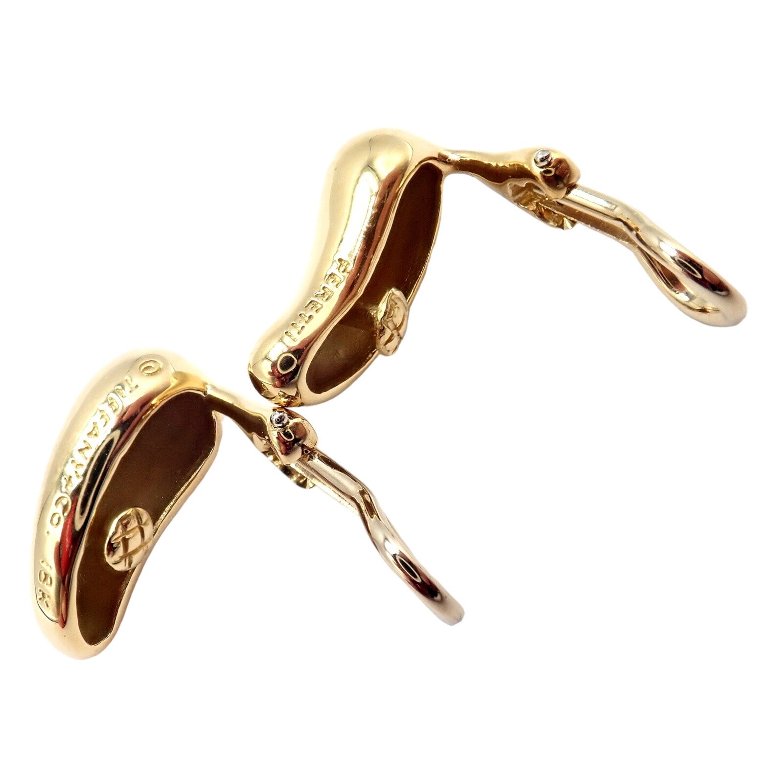 Authentic Tiffany & Co Peretti 18k Yellow Gold Teardrop Earrings | Fortrove