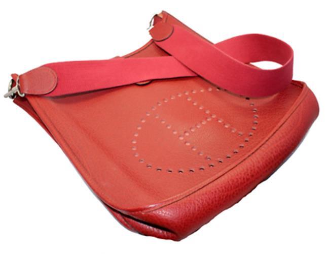 Hermes Clothing, Shoes & Accessories:Women:Women's Bags & Handbags Authentic! Hermes Evelyne Brick Red Clemence Leather GM Handbag Purse