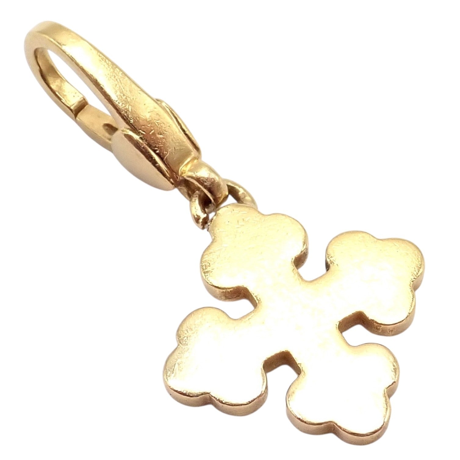 Rare! Bvlgari Bulgari 18k Yellow Gold Maltese Cross Charm Pendant