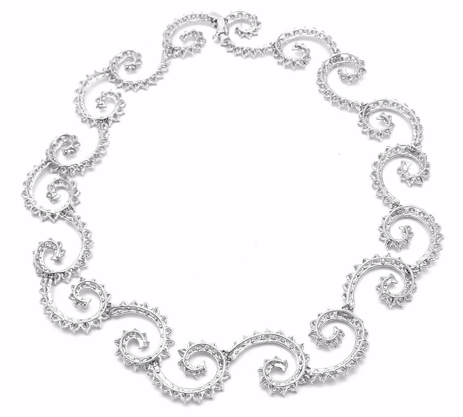 Rare! Authentic Angela Cummings Platinum 34ct Diamond Necklace 1995 | Fortrove