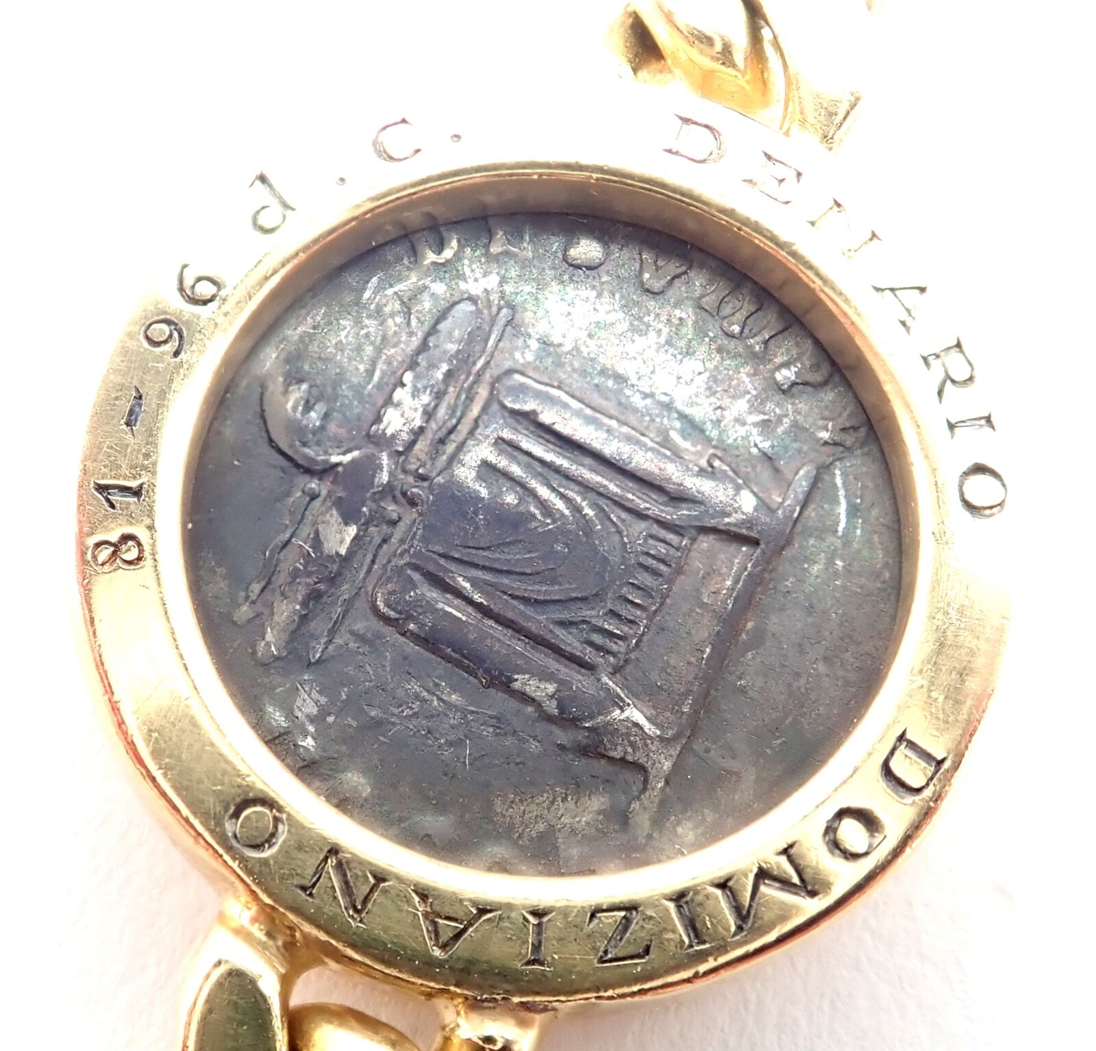 Vintage! Bvlgari Bulgari 18k Yellow Gold 7 Antique Coin Monete Link Necklace | Fortrove