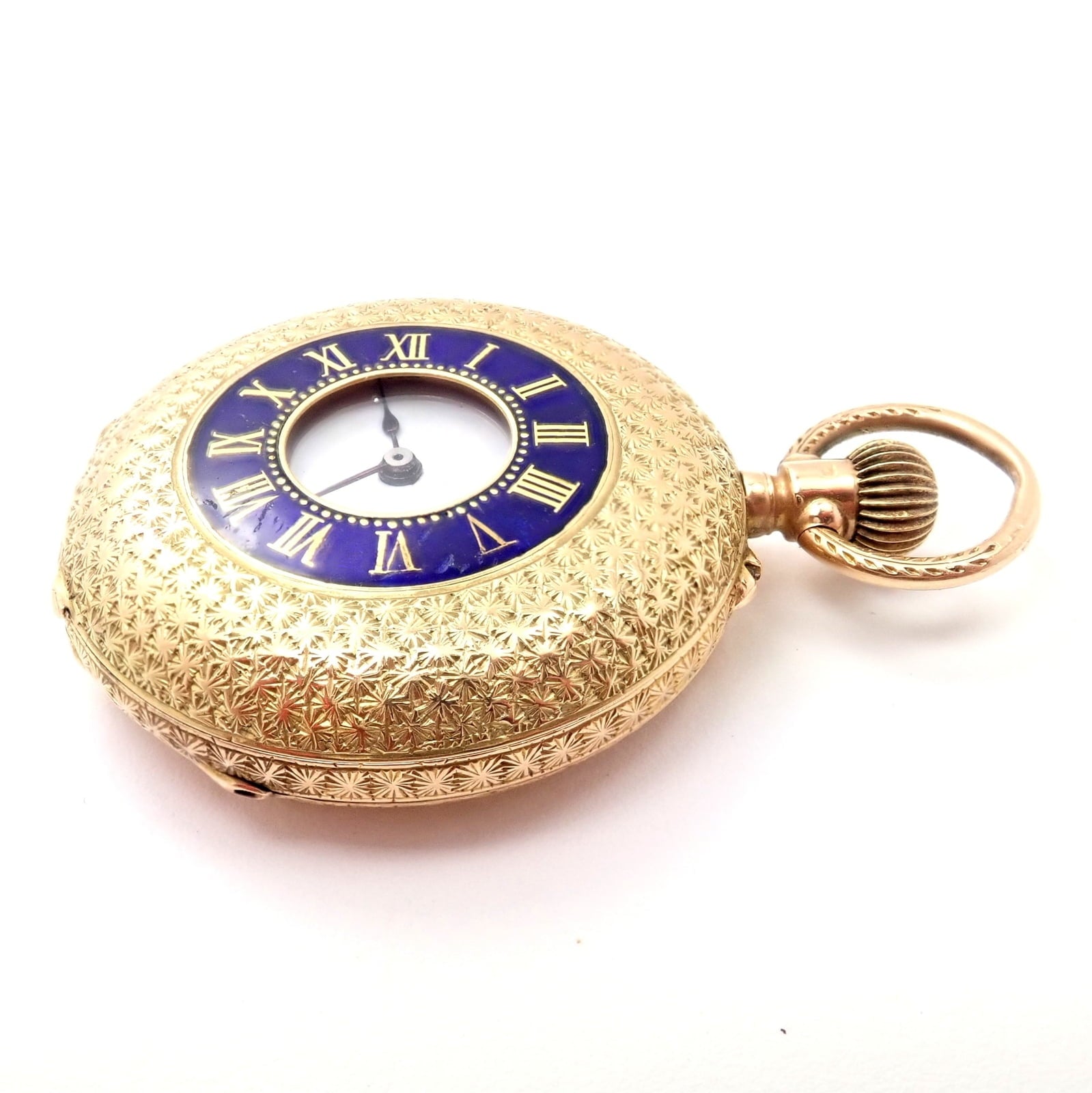 Estate Jewelry & Watches:Watches, Parts & Accessories:Watches:Pocket Watches Vintage! Swiss 14k Yellow Gold Ladies Pocket Watch 33mm High Grade Movement