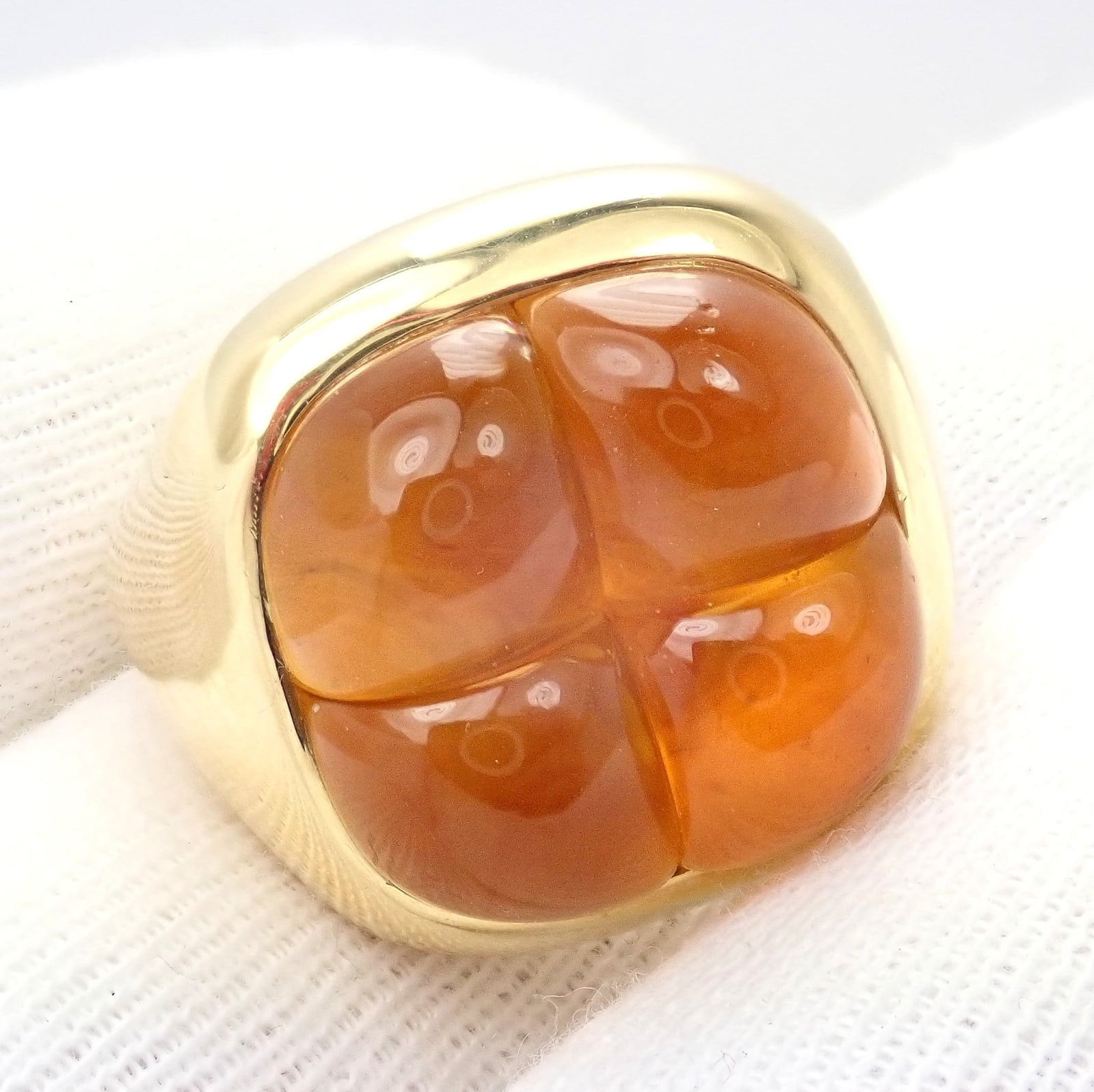 Pomellato Jewelry & Watches:Fine Jewelry:Rings Rare! Authentic Pomellato 18k Yellow Gold Large 4 Citrine Ring Sz 6.5