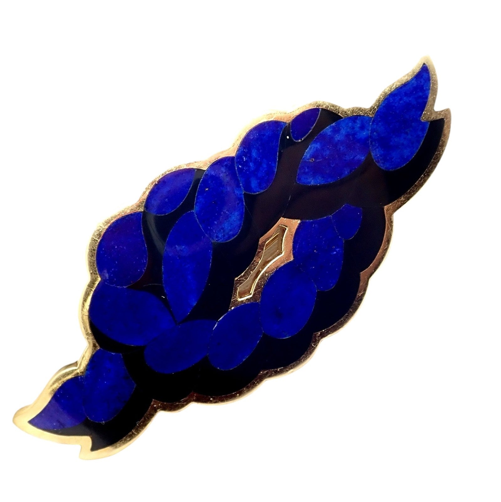 Rare Tiffany & Co. Cummings 18k Yellow Gold Lapis Onyx Nautical Rope Knot Brooch | Fortrove