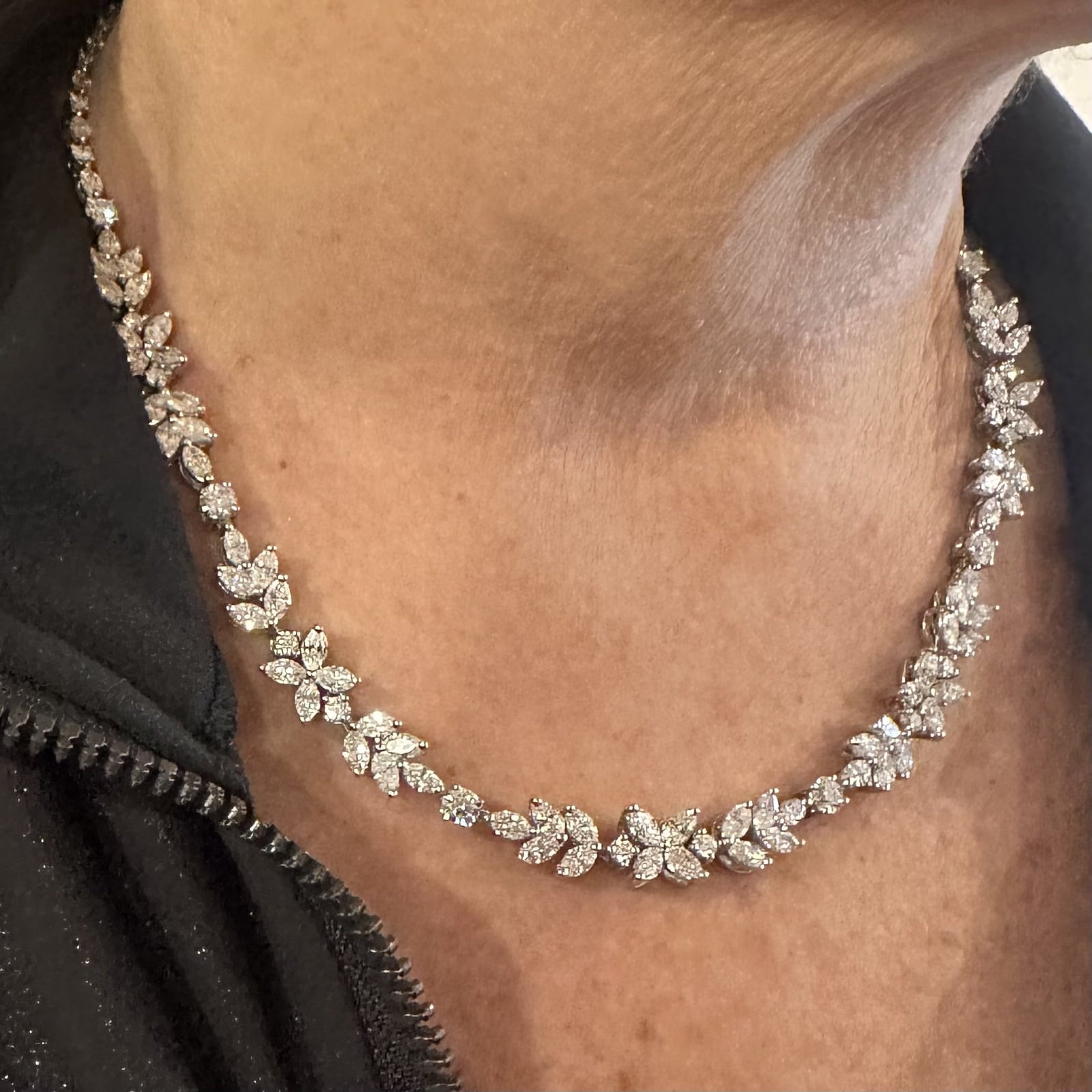 Tiffany & Co. Jewelry & Watches:Fine Jewelry:Necklaces & Pendants Tiffany & Co Victoria Platinum 15.92ct Diamond Mixed Cluster Necklace Paper