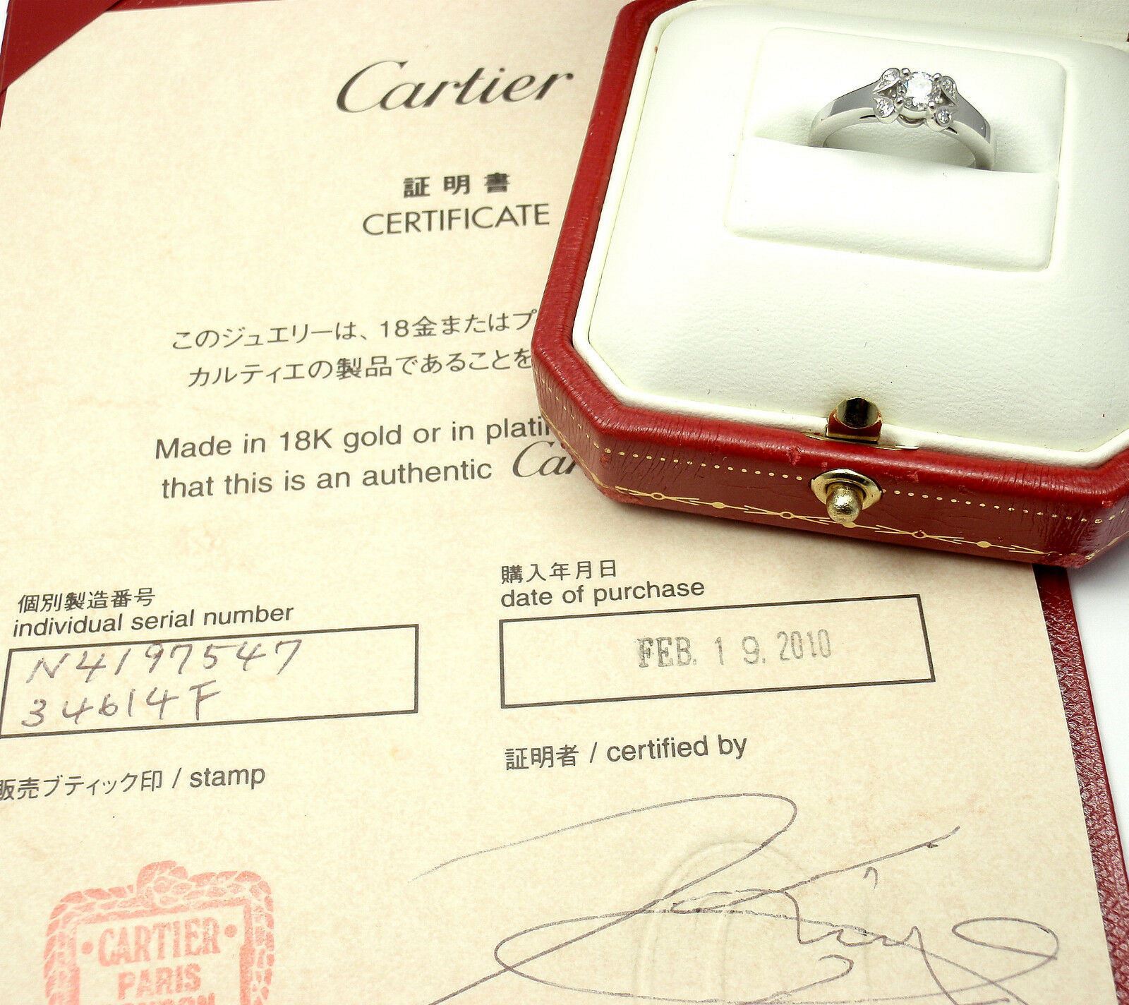 Cartier Jewelry & Watches:Fine Jewelry:Rings Authentic! Cartier Ballerine Platinum .24ct Diamond Engagement Ring Box Paper