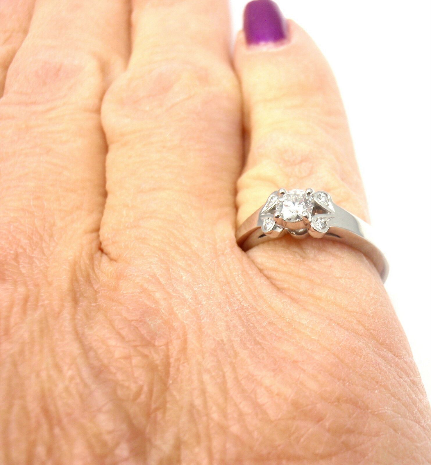Cartier Jewelry & Watches:Fine Jewelry:Rings Authentic! Cartier Ballerine Platinum .24ct Diamond Engagement Ring Box Paper