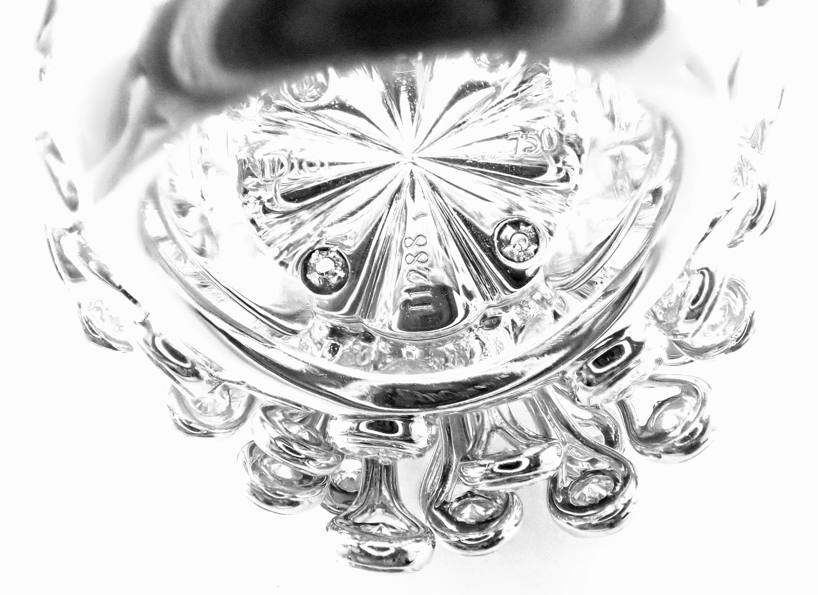 Dior Jewelry & Watches:Fine Jewelry:Rings Authentic! Christian Dior 18k White Gold 6.5ct Diamond Large Flower Ring