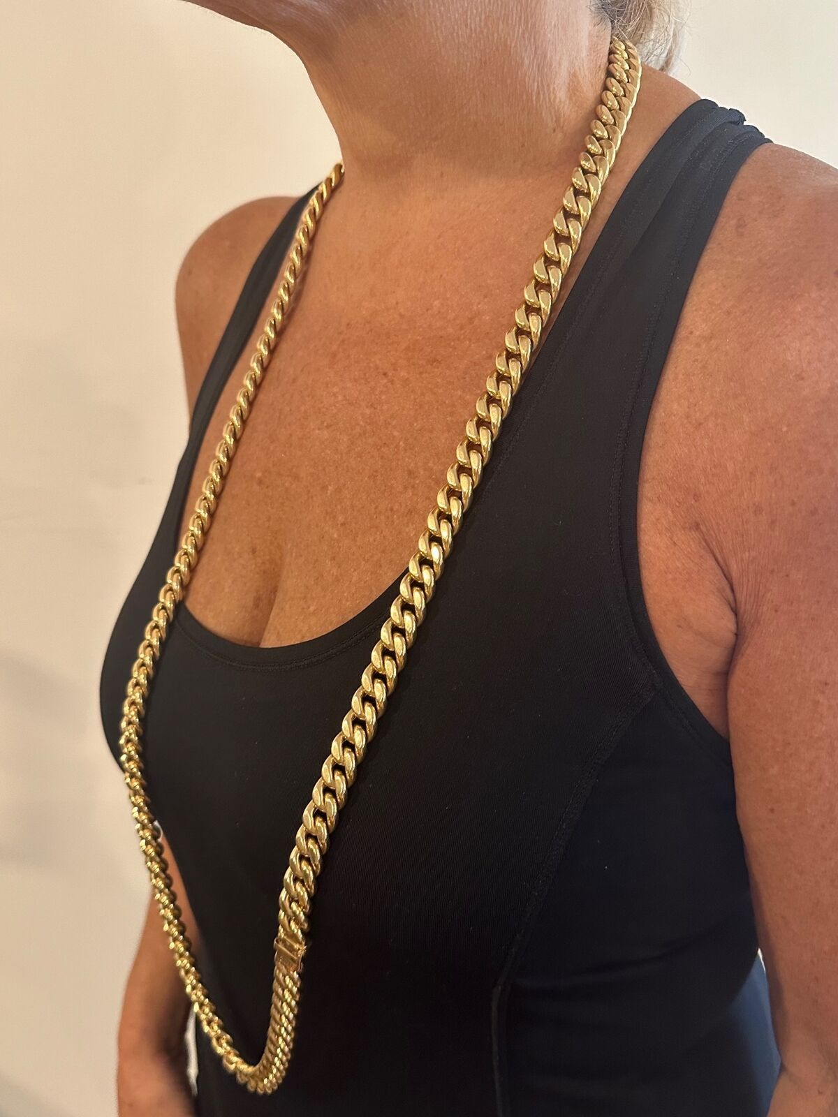 Rare! Authentic Bvlgari Bulgari 18k Yellow Gold Set Two Curb Link Long Necklace | Fortrove