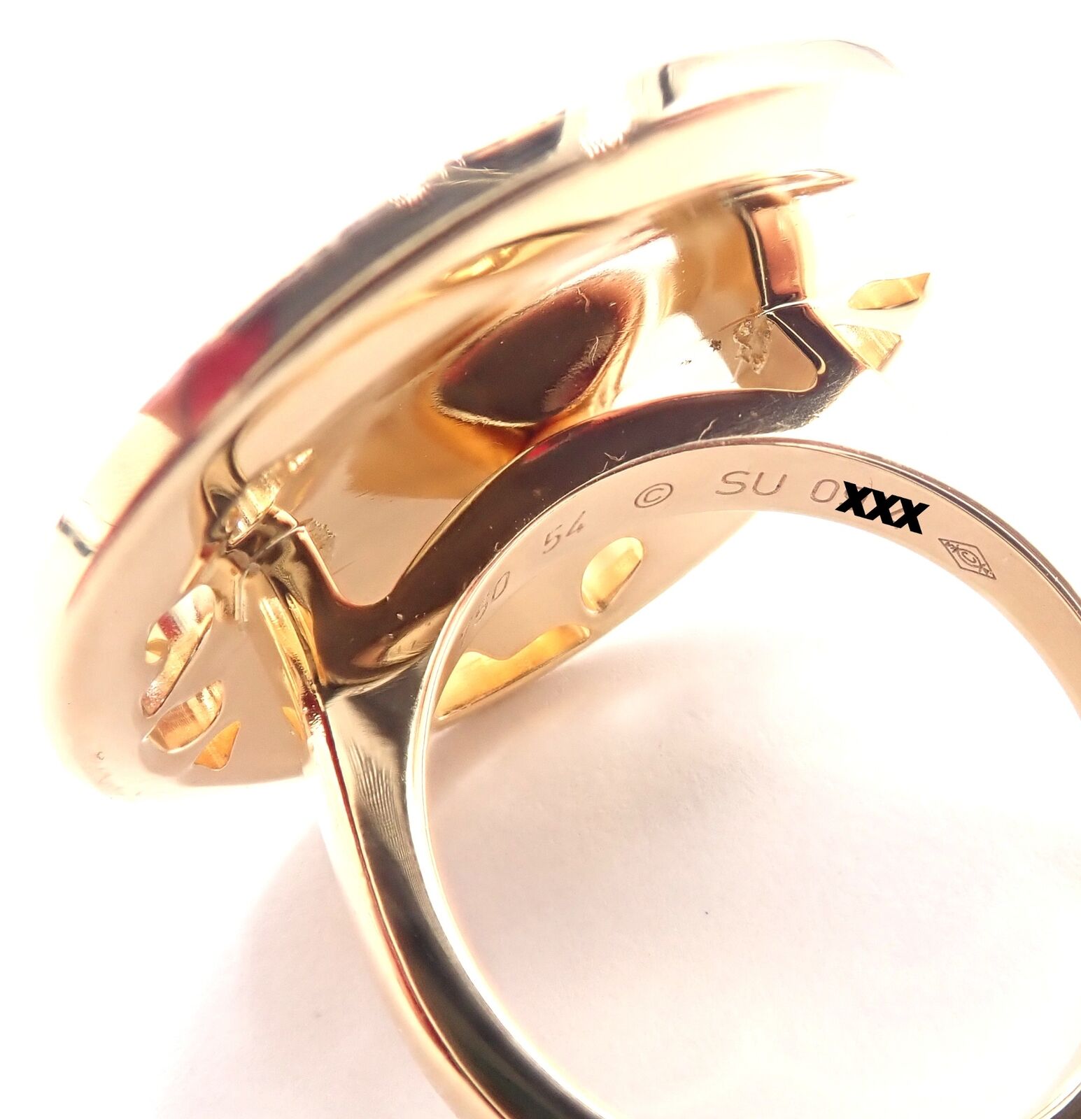 Authentic! Cartier Panther 18k Yellow Gold Diamond Lacquer Tsavorite Ring | Fortrove