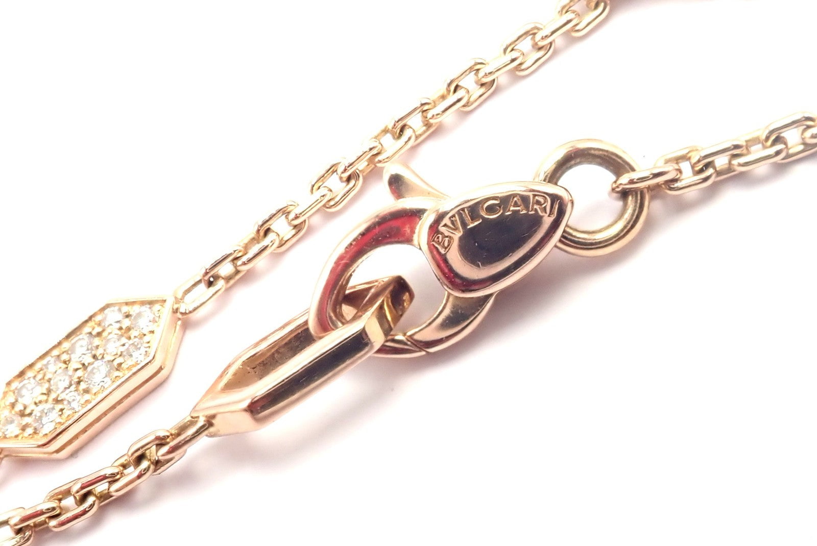 Authentic Bulgari Bvlgari Serpenti 18k Rose Gold Pave Diamond Rubellite Necklace | Fortrove