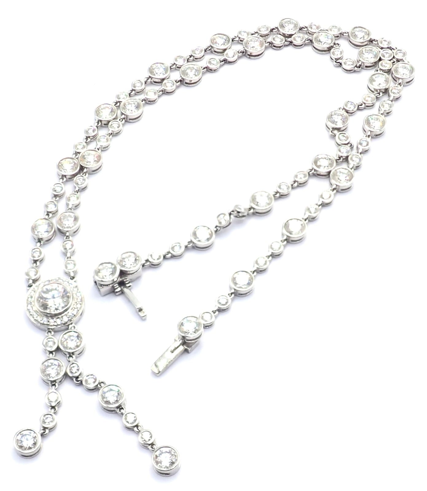 Tiffany & Co. Jewelry & Watches:Fine Jewelry:Necklaces & Pendants Tiffany & Co Jazz Platinum 8.75ct Diamond Lariat Drop Necklace