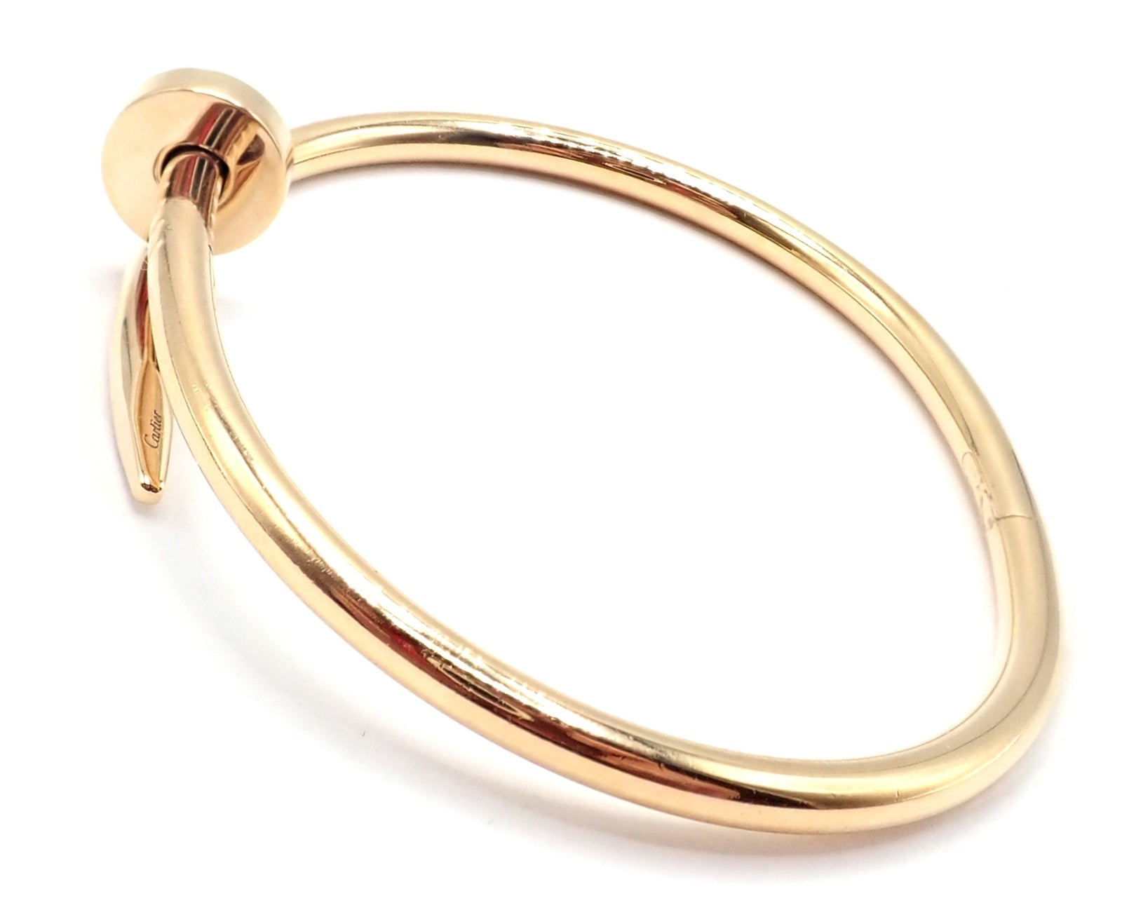 Cartier Juste un Clou Nail 18k Yellow Gold Bangle Bracelet Size 17 Paper | Fortrove