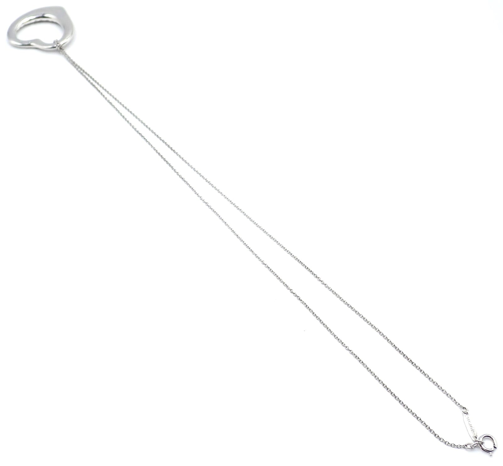 Tiffany & Co. Jewelry & Watches:Fine Jewelry:Necklaces & Pendants Authentic Tiffany & Co Peretti Platinum Diamond Large Open Heart Necklace $26000
