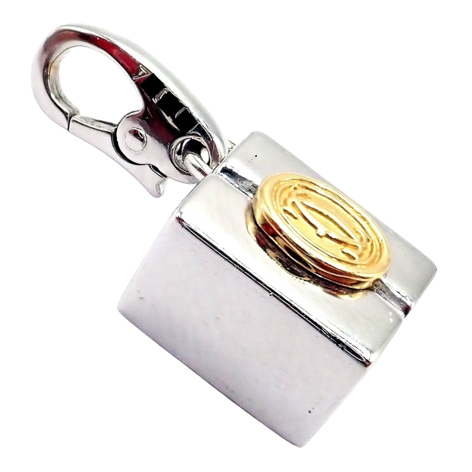 Cartier Jewelry & Watches:Fine Jewelry:Necklaces & Pendants Authentic! Vintage Cartier 18k Yellow White Gold Gift Box Double C Charm Pendant