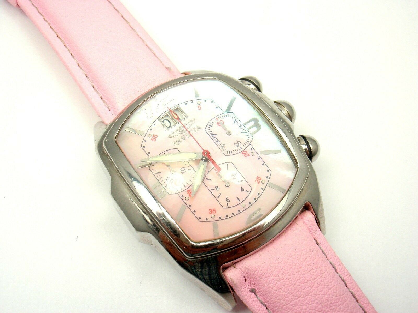Invicta Jewelry & Watches:Watches, Parts & Accessories:Watches:Wristwatches Rare! Invicta Large Dragon Lupah Pink Mother of Pearl Quartz Mens Watch 2467