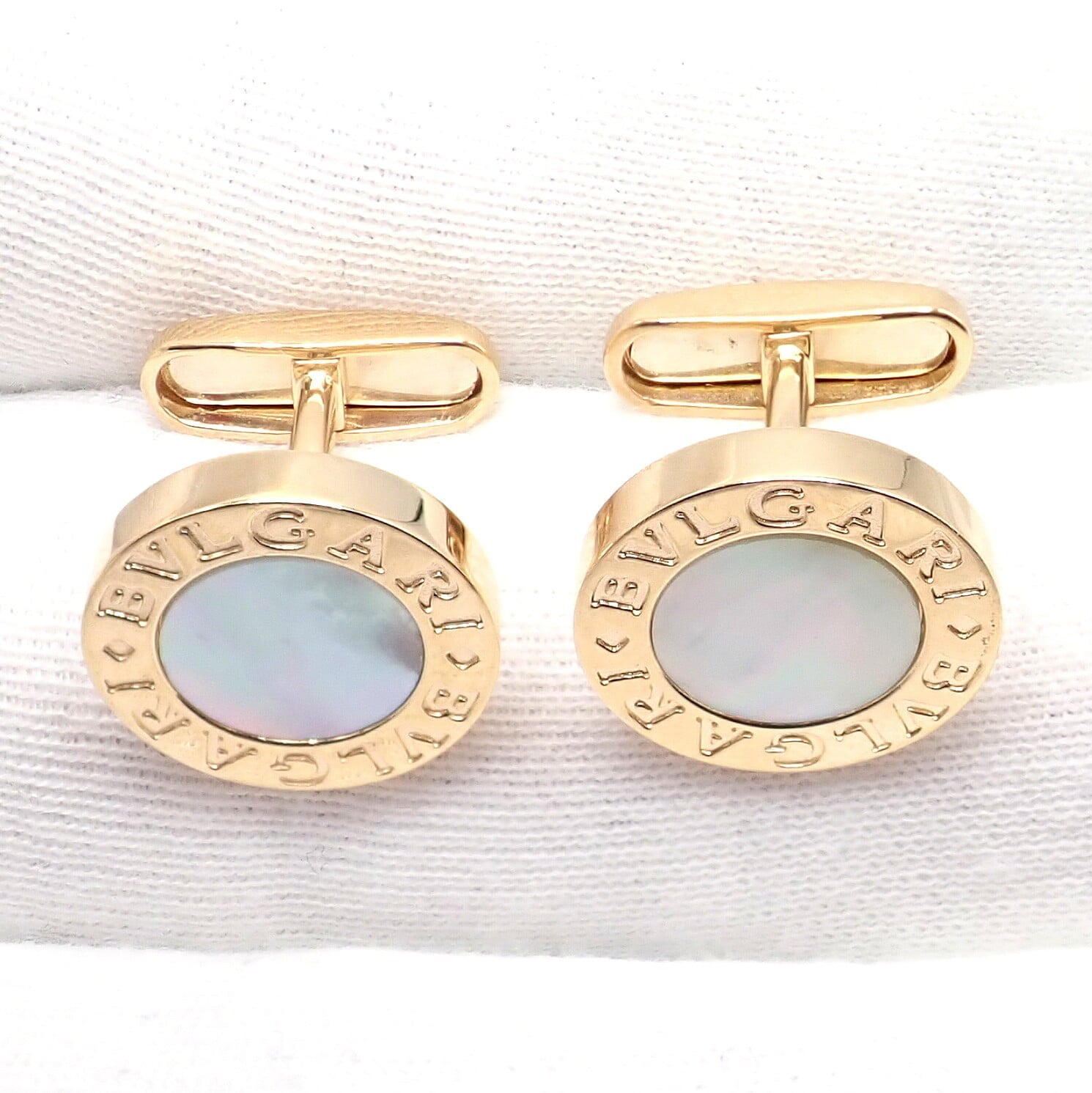 Bulgari Jewelry & Watches:Men's Jewelry:Cufflinks Authentic! Bvlgari Bulgari 18k Yellow Gold Multicenter Cufflink Kit Set