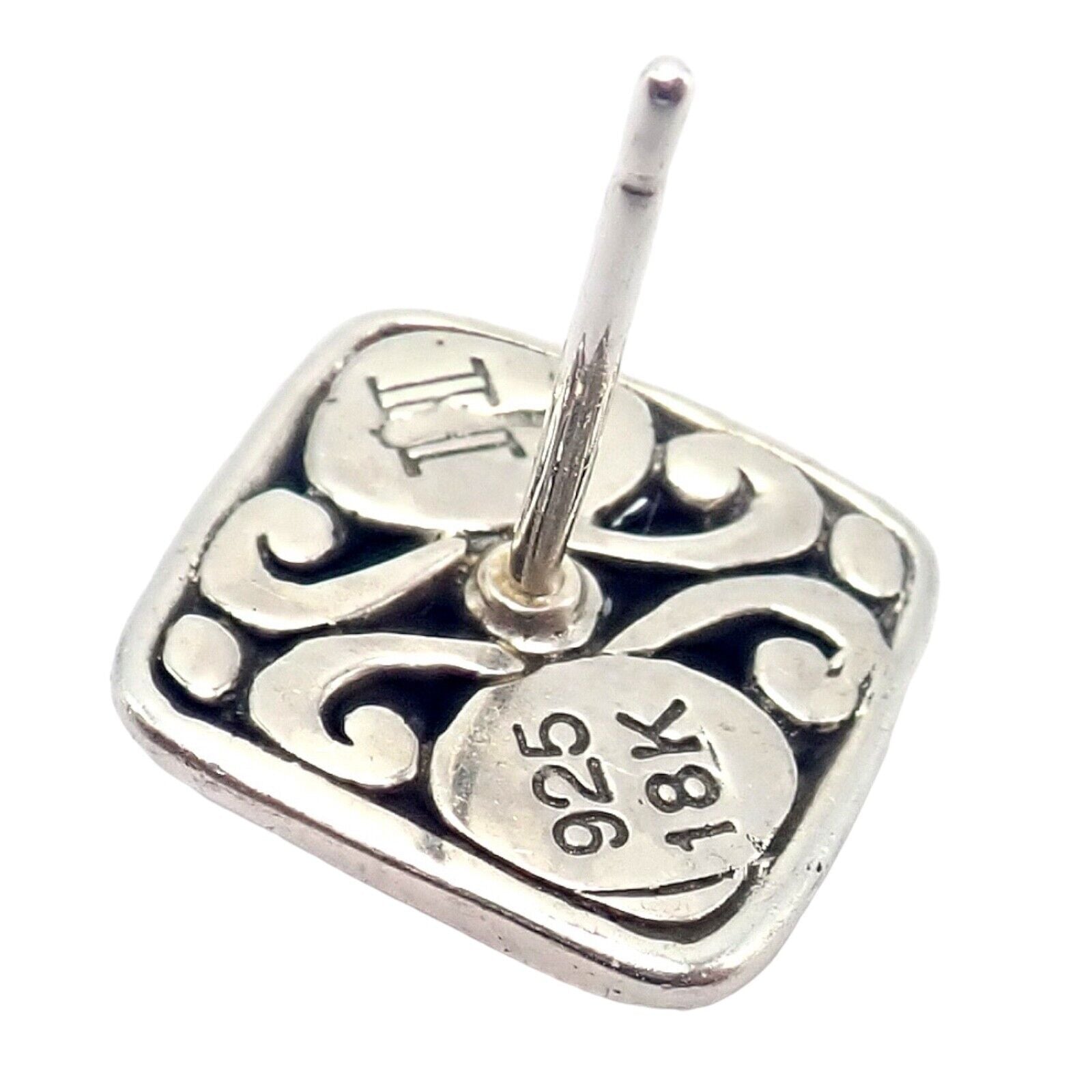 John Hardy JH Silver 18k Yellow Gold Jaisalmer Classic Dot Stud Earrings | Fortrove