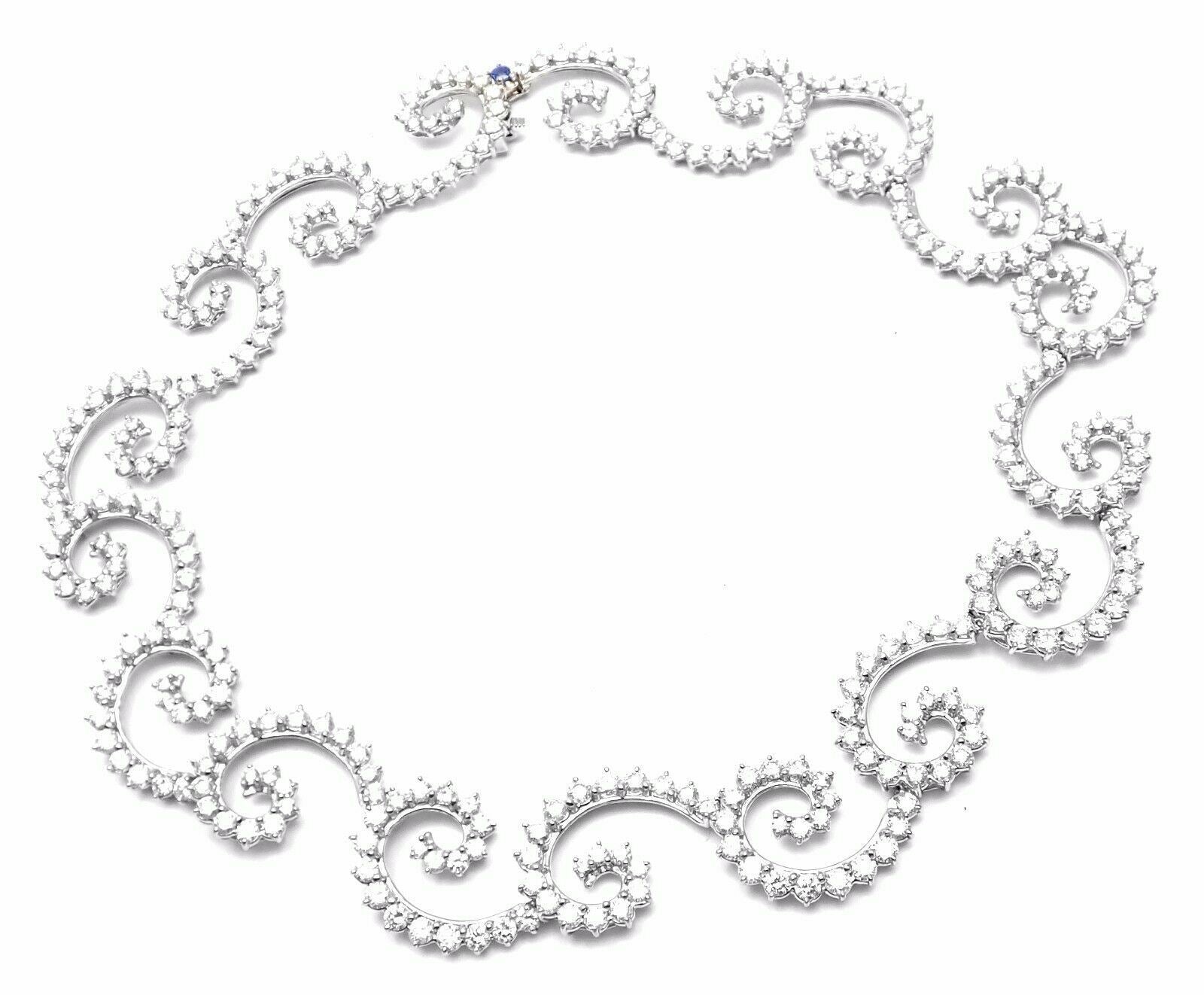 Rare! Authentic Angela Cummings Platinum 34ct Diamond Necklace 1995 | Fortrove