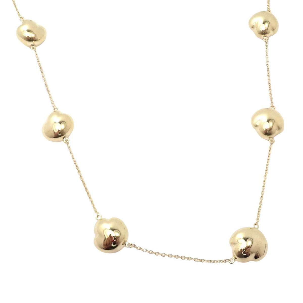 Tiffany & Co. Jewelry & Watches:Fine Jewelry:Necklaces & Pendants Authentic! Tiffany & Co Peretti 18k Yellow Gold Vintage Bean Necklace 14.5"